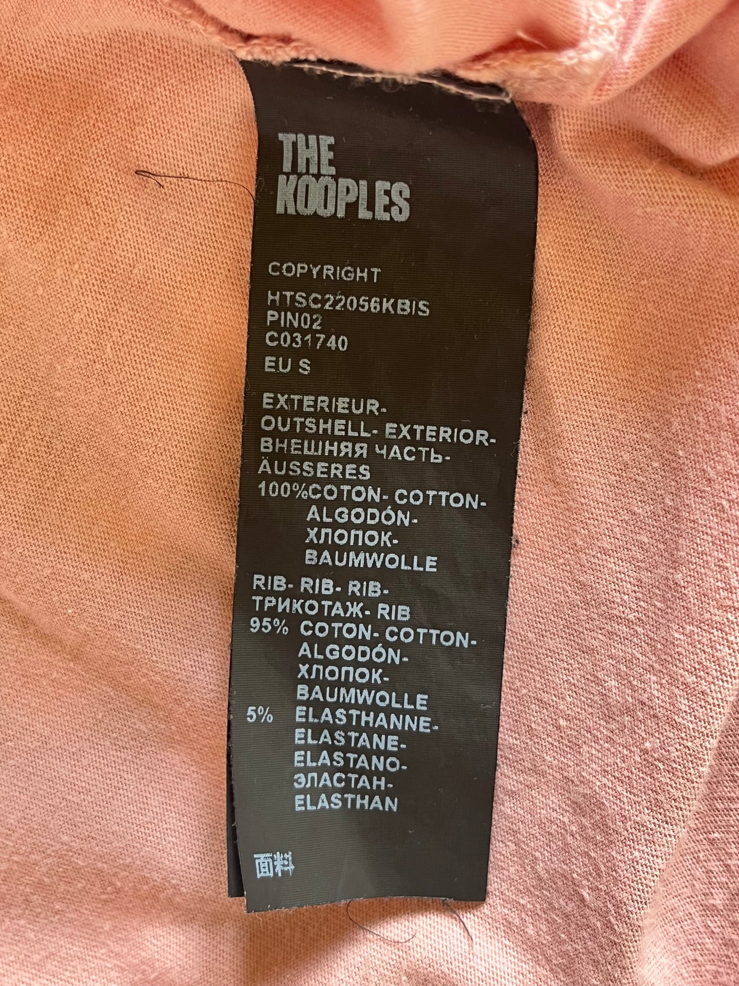 T-shirt rose saumon The Kooples - M