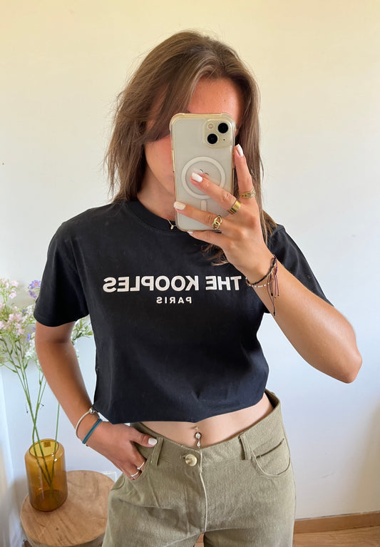T-shirt noir The Kooples Paris - S