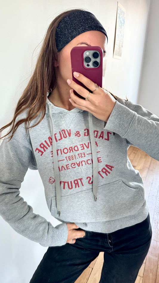 Sweat à capuche gris Zadig & Voltaire - S