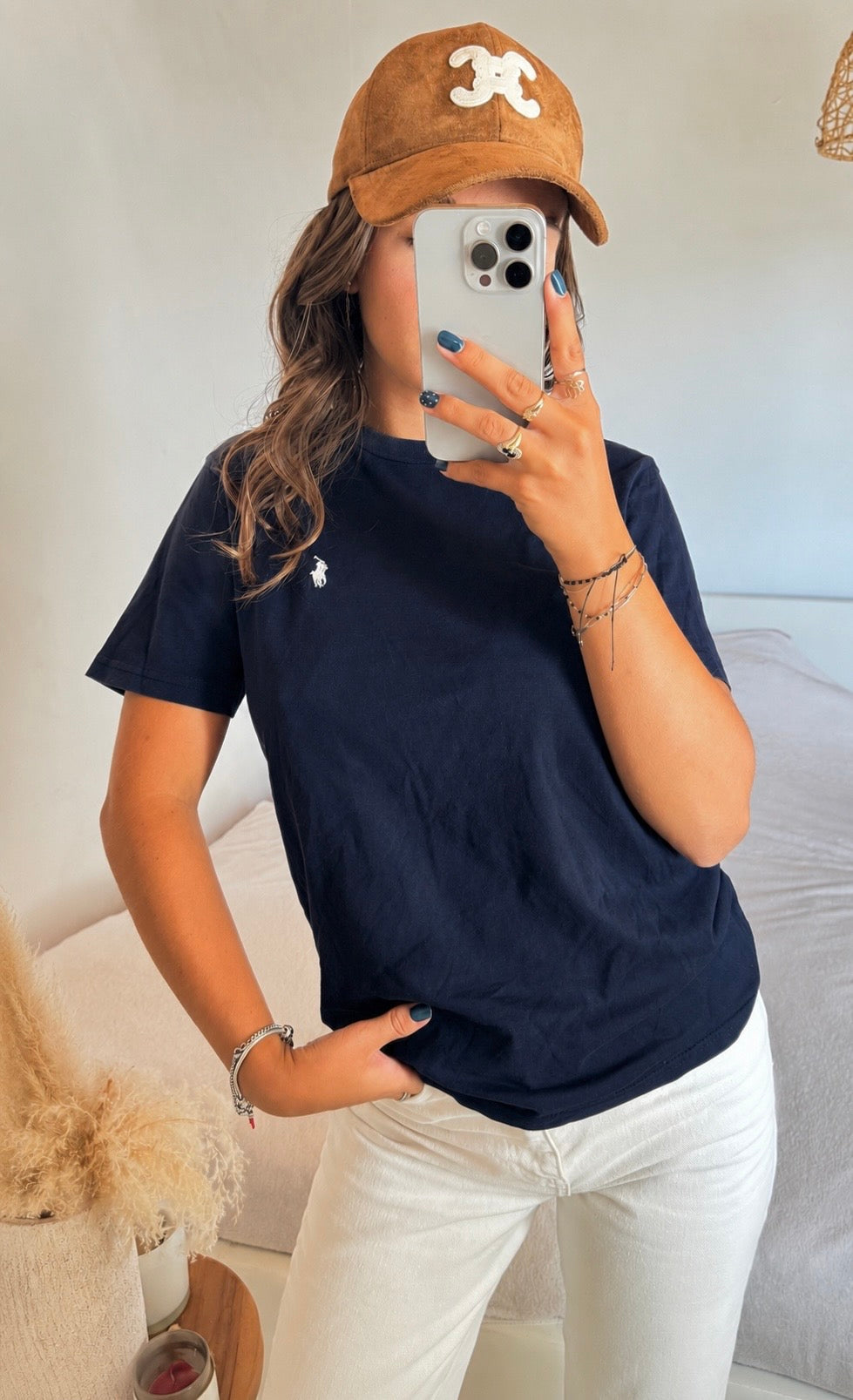 T-shirt col rond marine Ralph Lauren - M