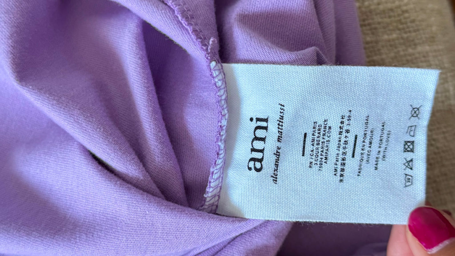 T-shirt lilas Ami Paris - S homme / M-L femme