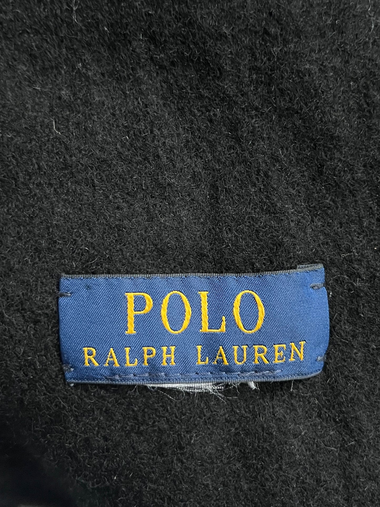 Écharpe en laine noire Ralph Lauren