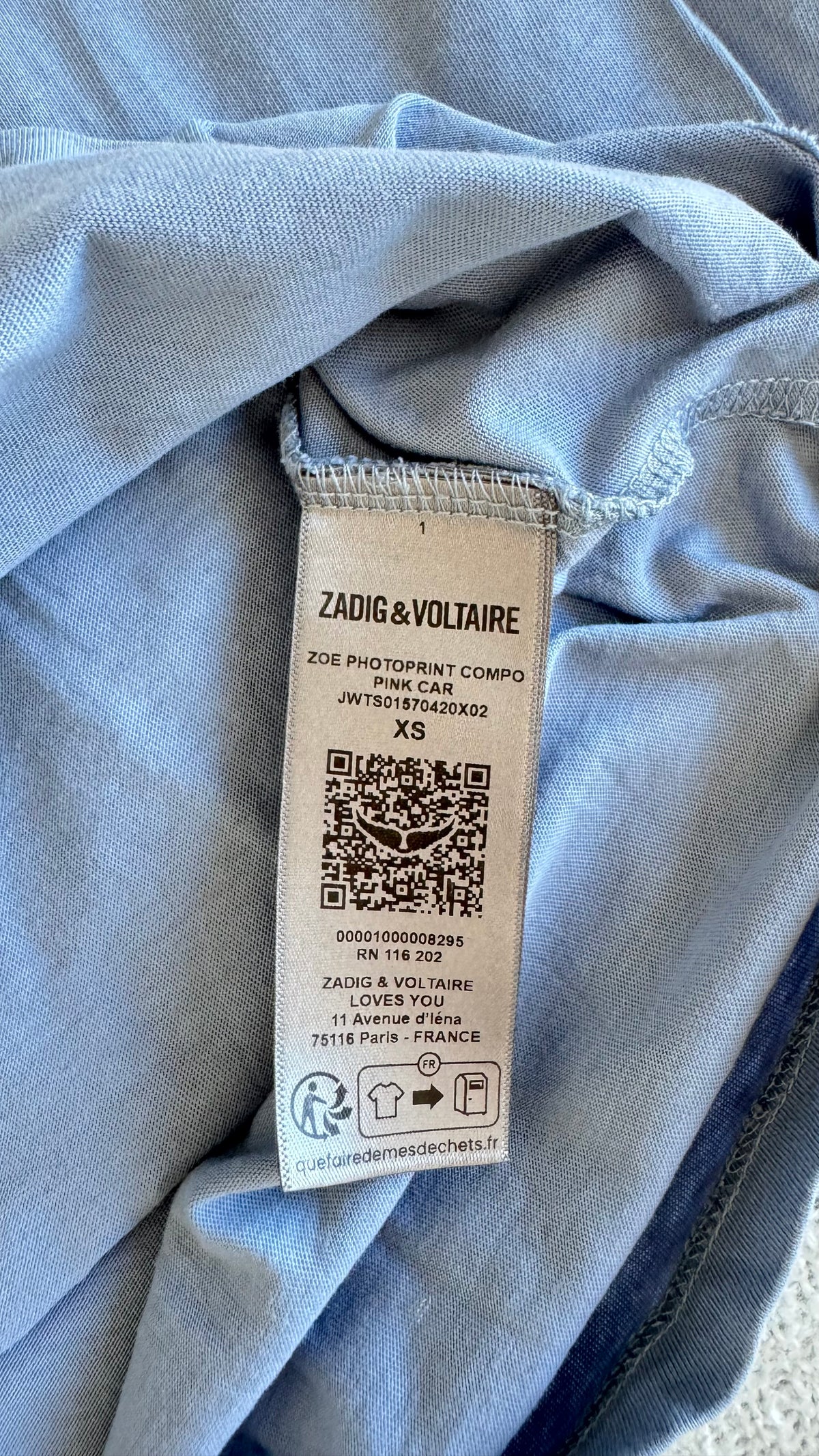 T-shirt Zadig & Voltaire style retro - XS