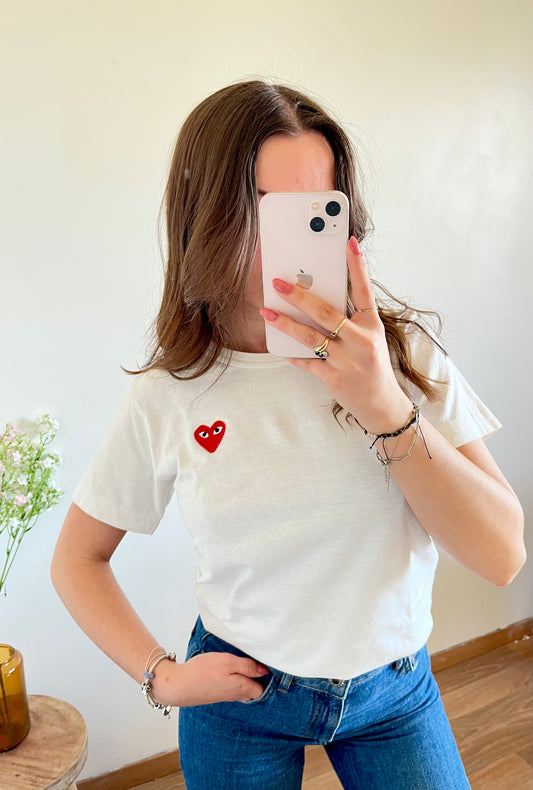 T-shirt blanc Comme Des Garçons - M