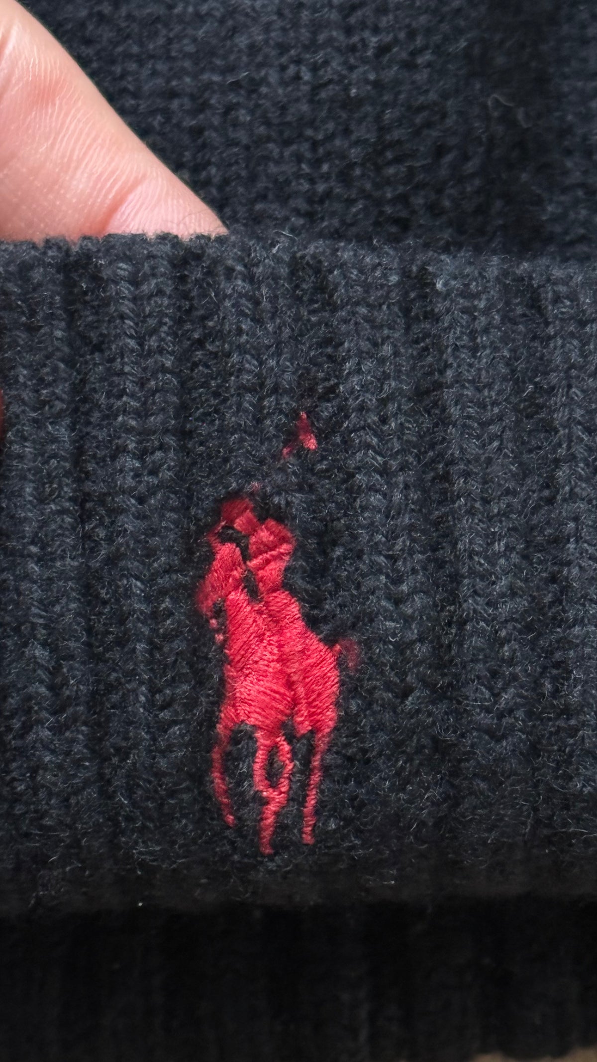 Bonnet en laine noir Ralph Lauren - TU
