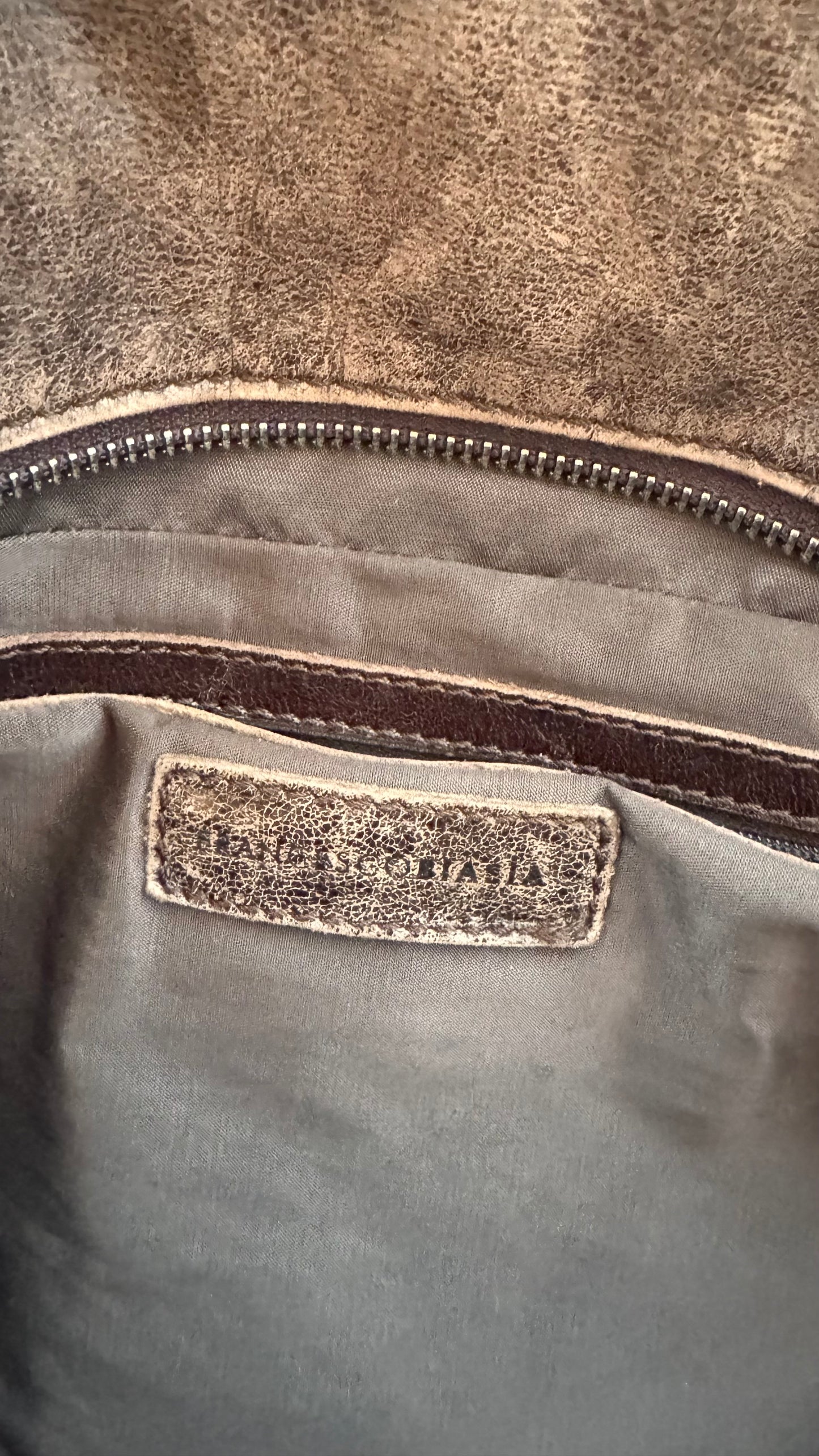 Sac en cuir marron Francesco Biasia