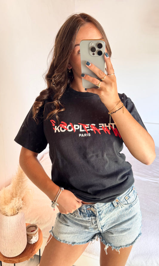 T-shirt noir « What is » The Kooples - S