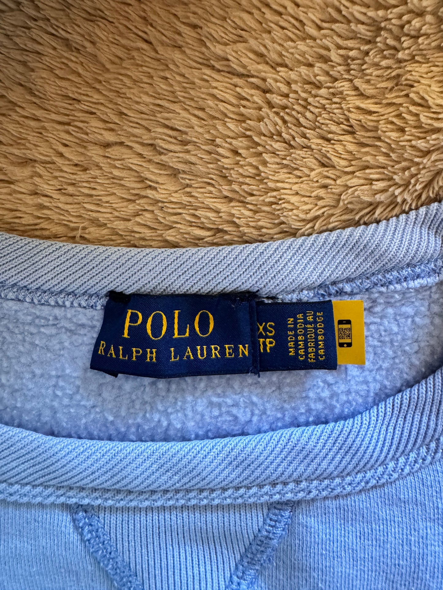 Sweat bleu pastel Ralph Lauren - XS