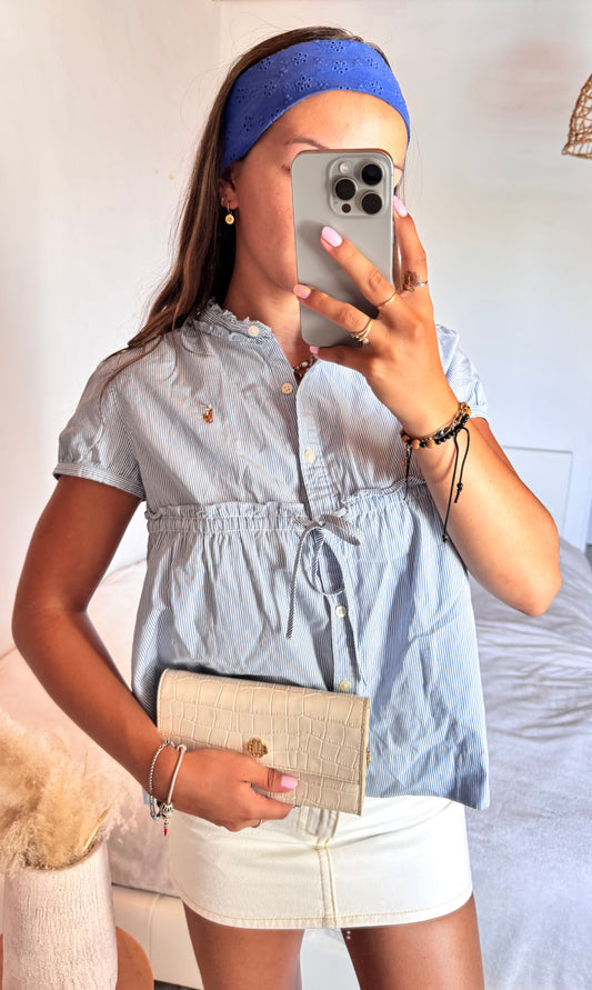 Blouse rayée manches courtes Ralph Lauren - S