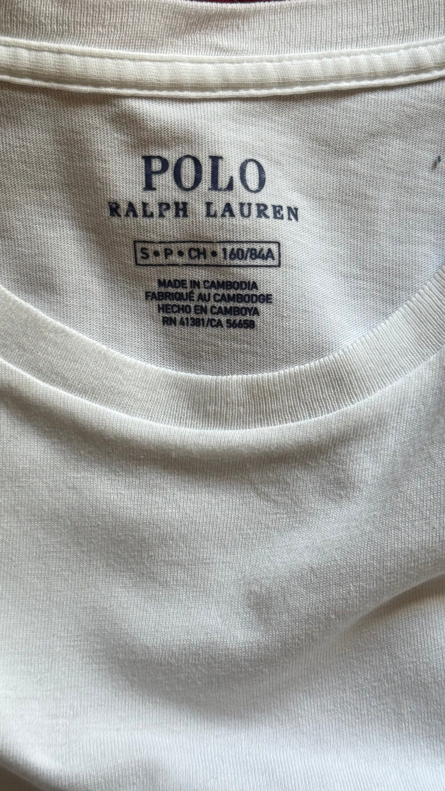 T-shirt col rond blanc Ralph Lauren - S