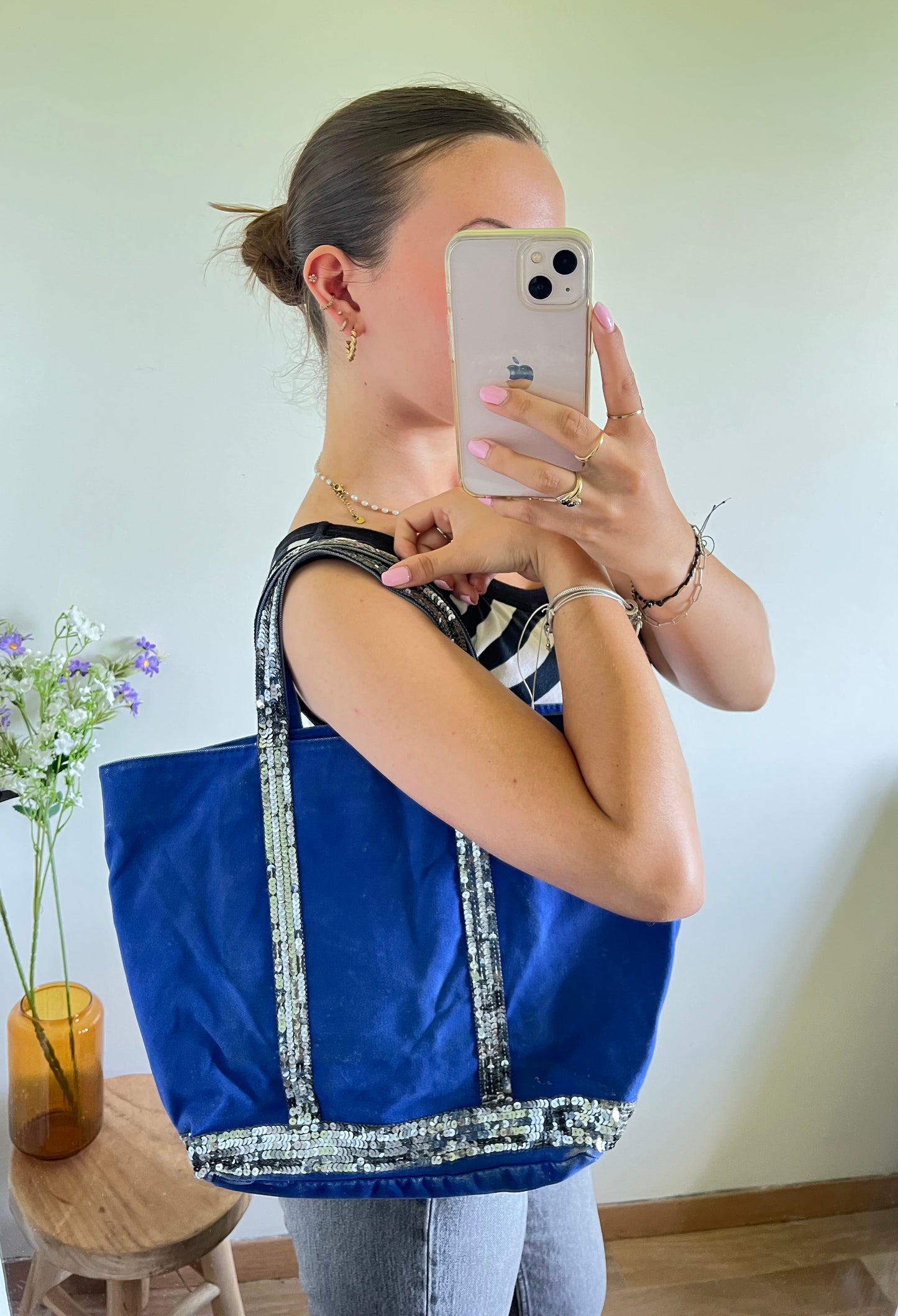Sac cabas bleu électrique Vanessa Bruno