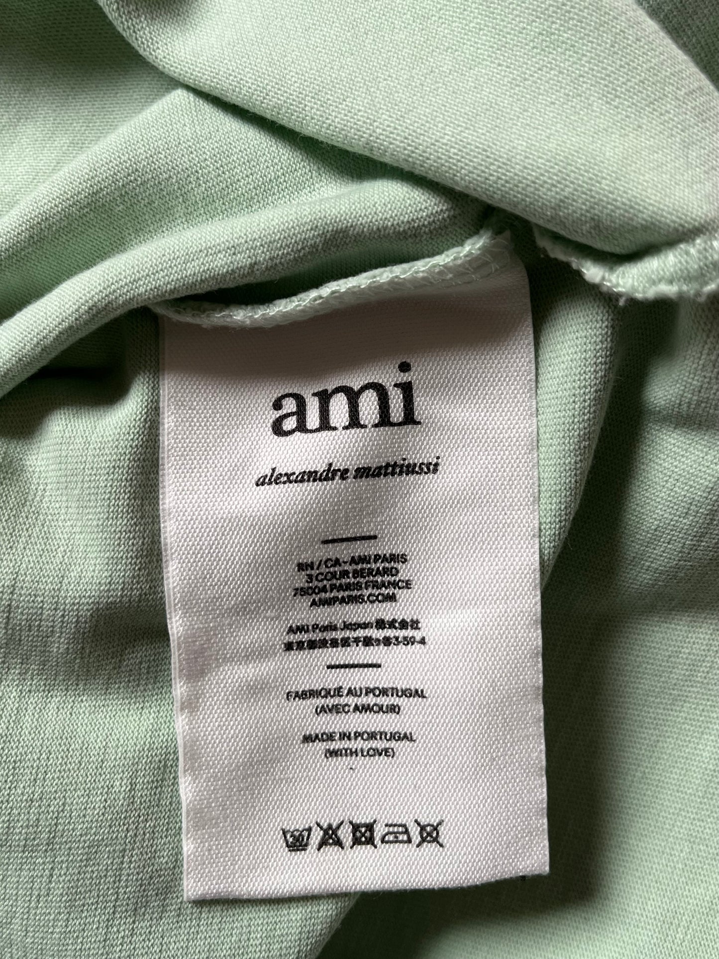 T-shirt vert pastel Ami Paris - M homme / XL femme