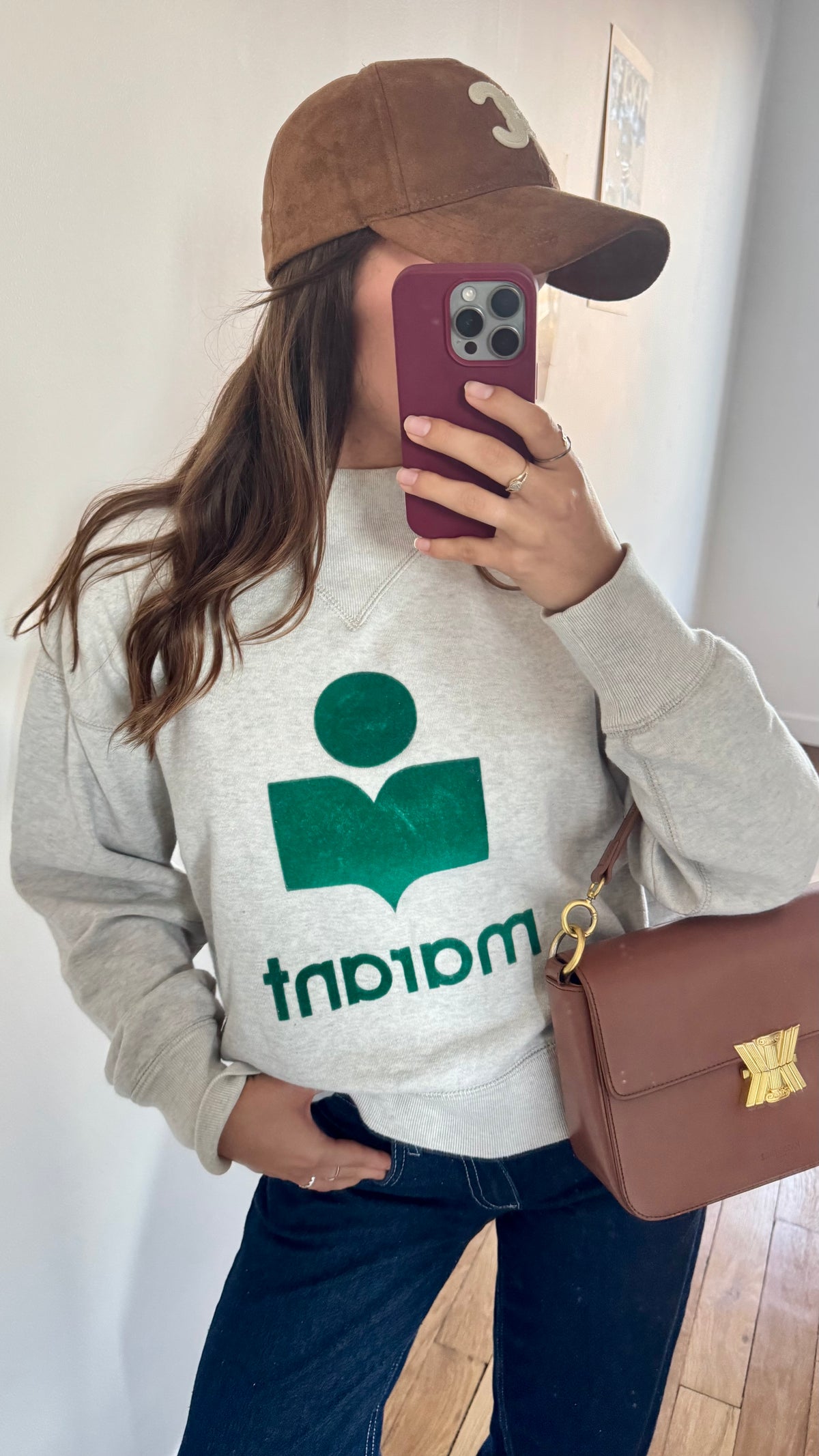 Sweat Isabel Marant gris & vert - M