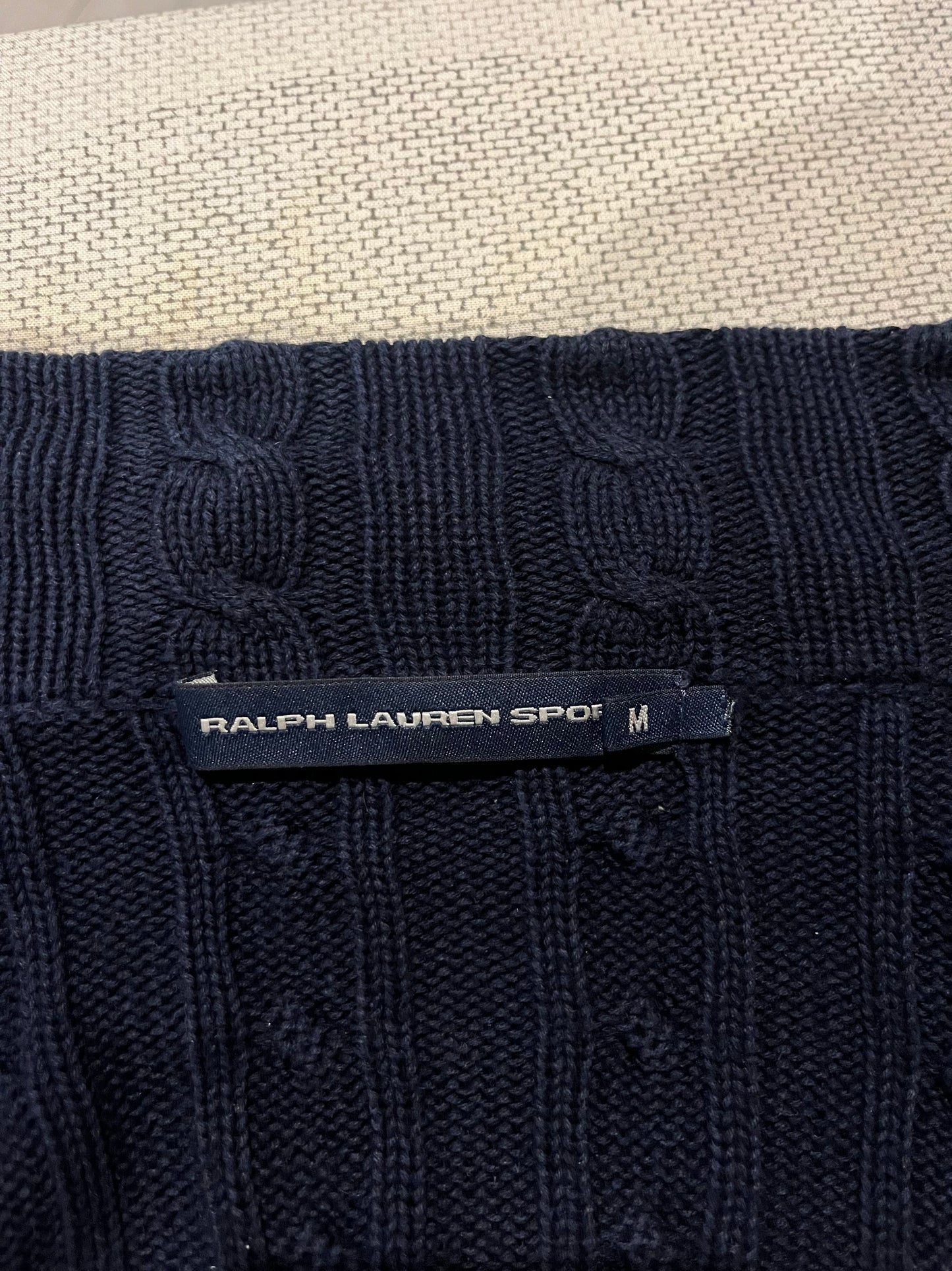 Gilet torsadé bleu marine Ralph Lauren - M