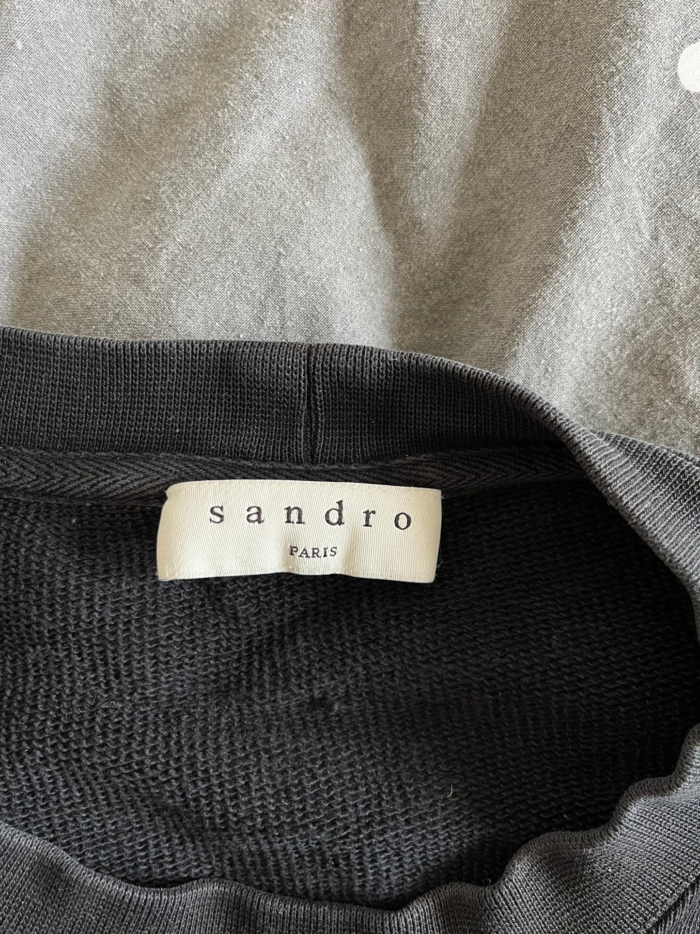 Sweat à col rond noir Sandro - M