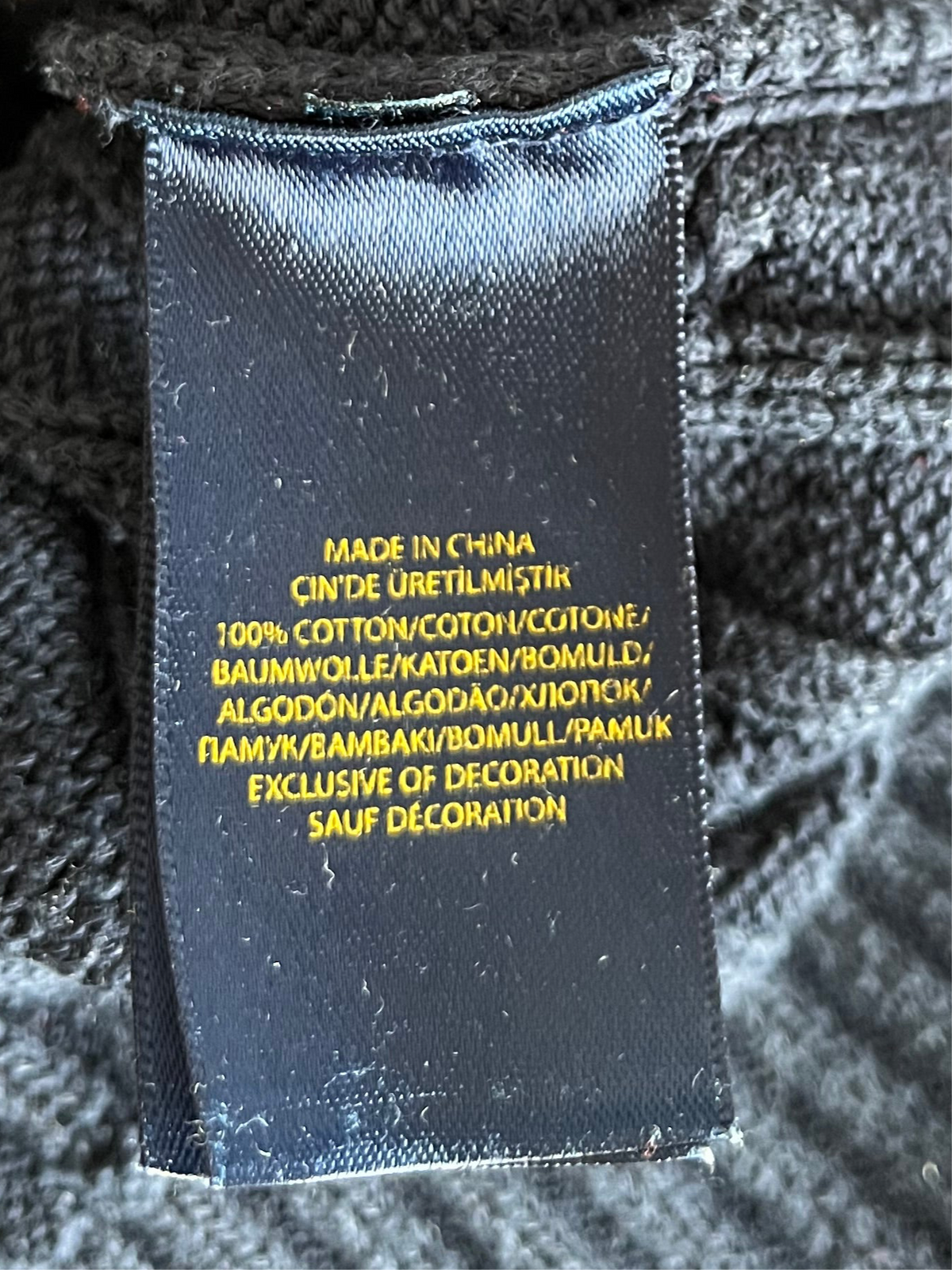 Pull torsadé col V bleu marine Ralph bleu - S