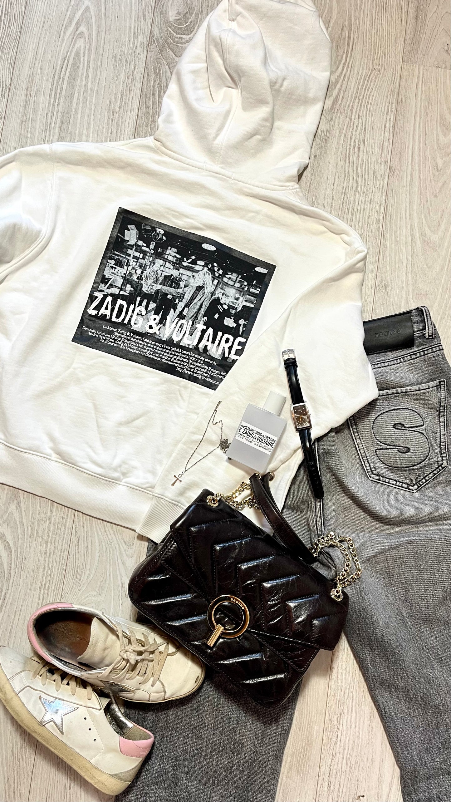 Sweat blanc motifs dans le dos Zadig & Voltaire - XS/S