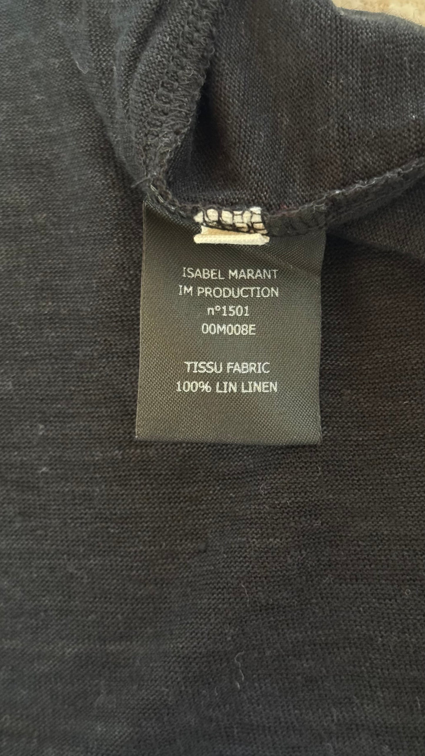 T-shirt en lin noir Isabel Marant - M