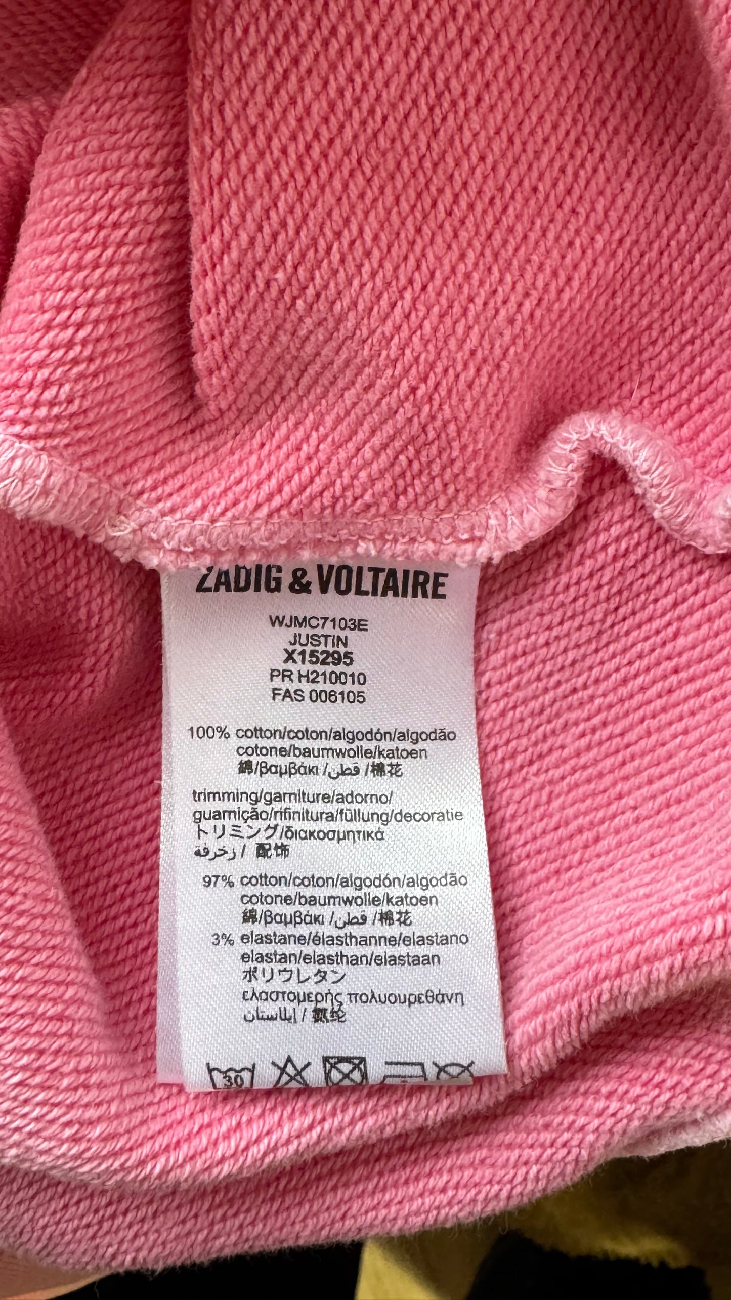 Sweat à capuche rose Zadig & Voltaire - XS/S