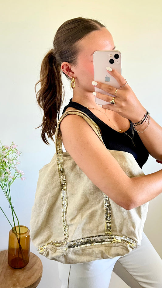 Sac cabas crème en lin Vanessa Bruno