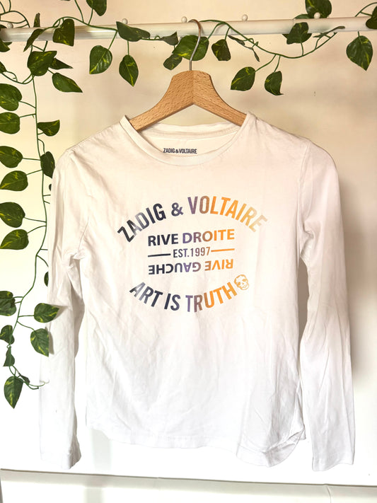 T-shirt manches longues blanc Zadig & Voltaire - 12 ans