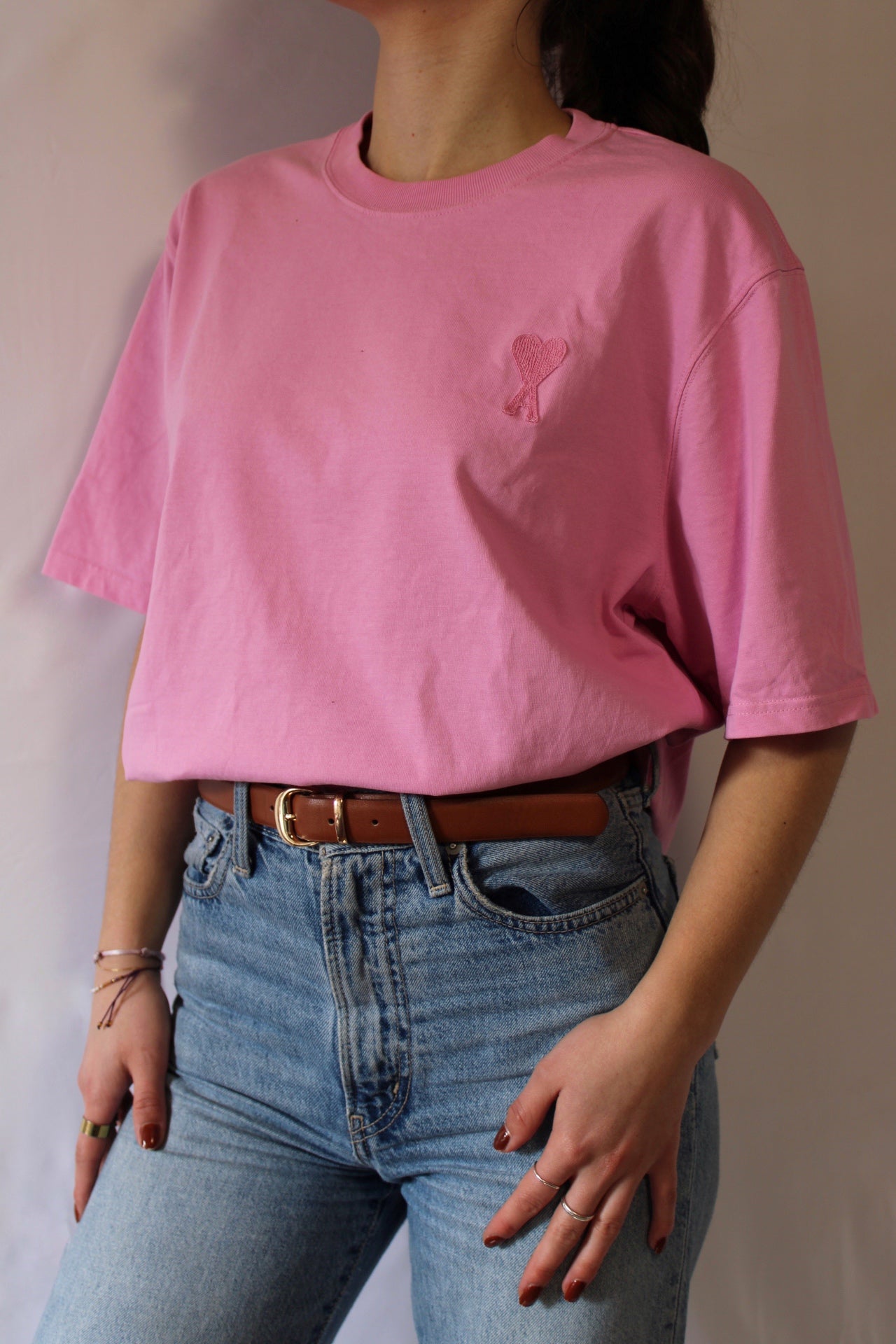 T-shirt rose Ami Paris - M homme / L femme