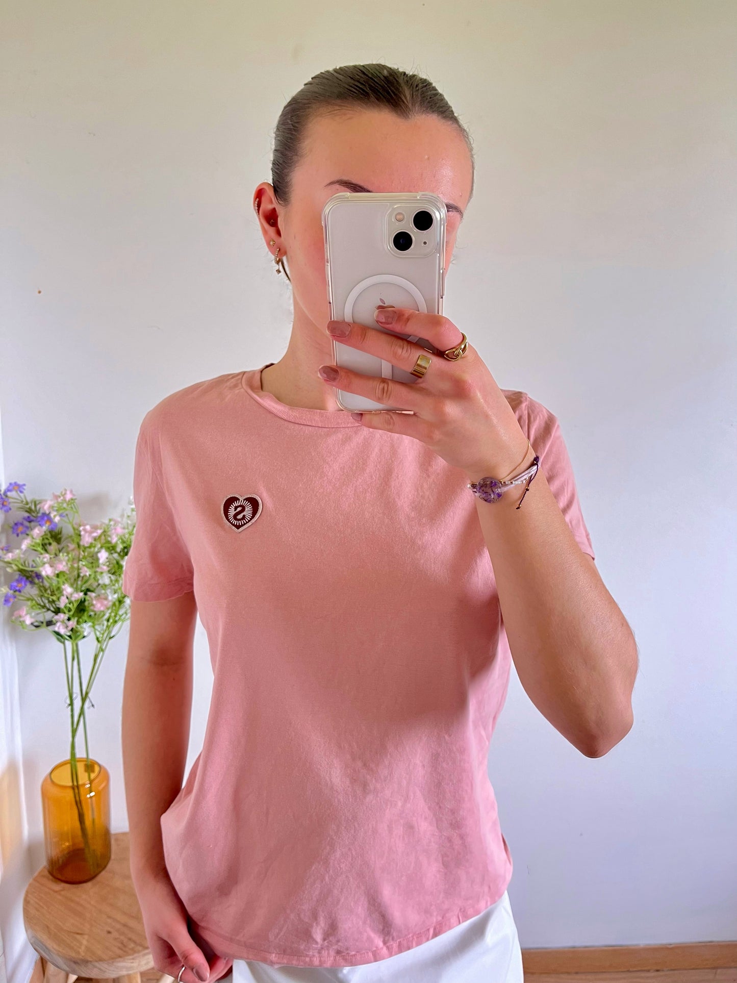 T-shirt rose pastel Sandro - S