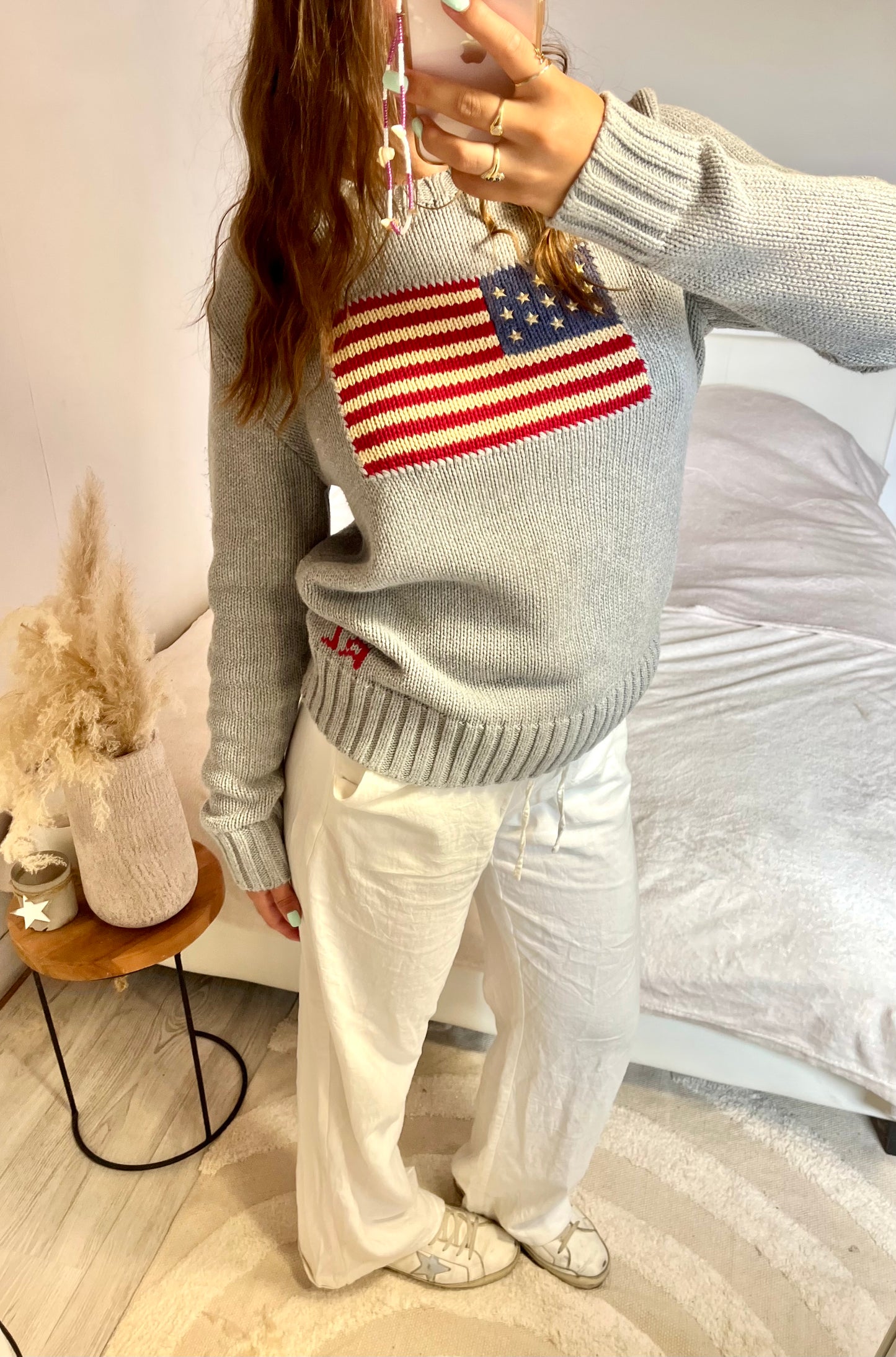 Pull American Flag gris Ralph Lauren - M