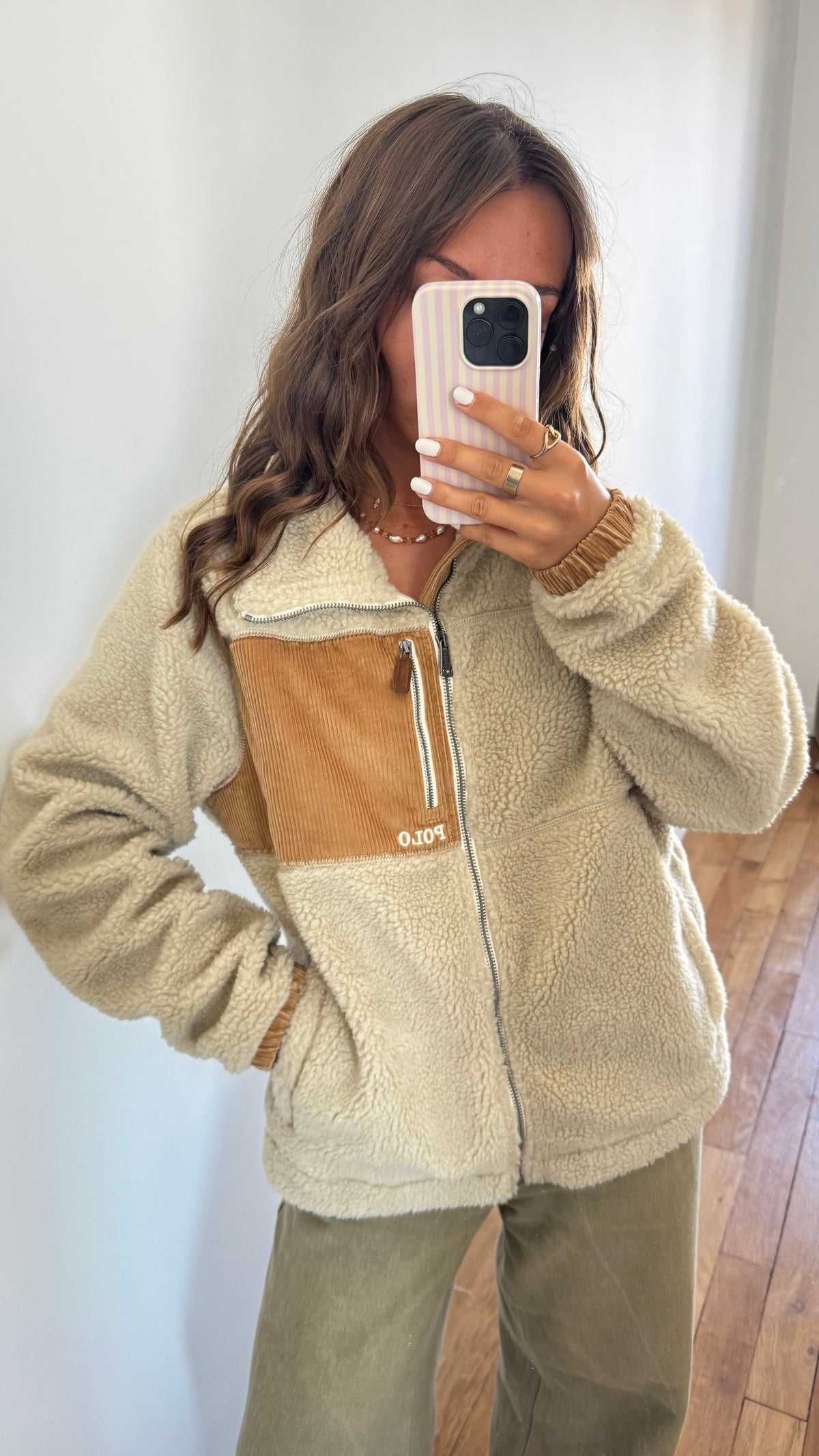 Doudoune mouton beige Ralph Lauren - L