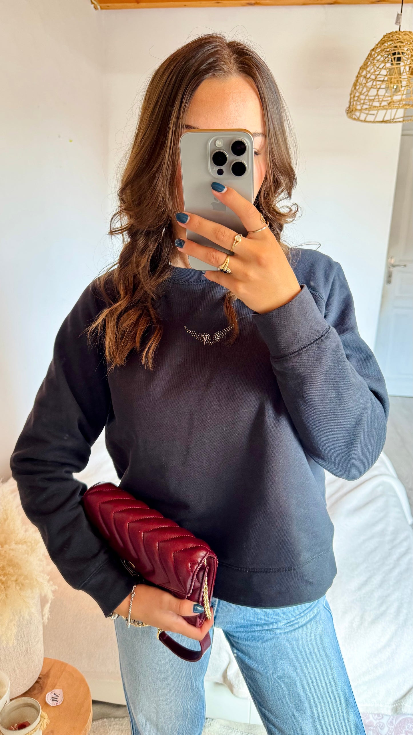 Sweat col rond noir Zadig & Voltaire - S