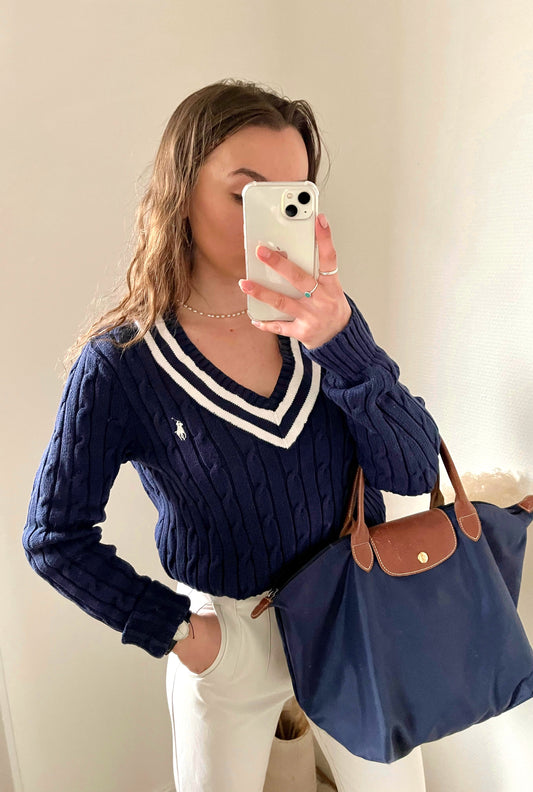 Ralph Lauren cable-knit sweater with VL collar