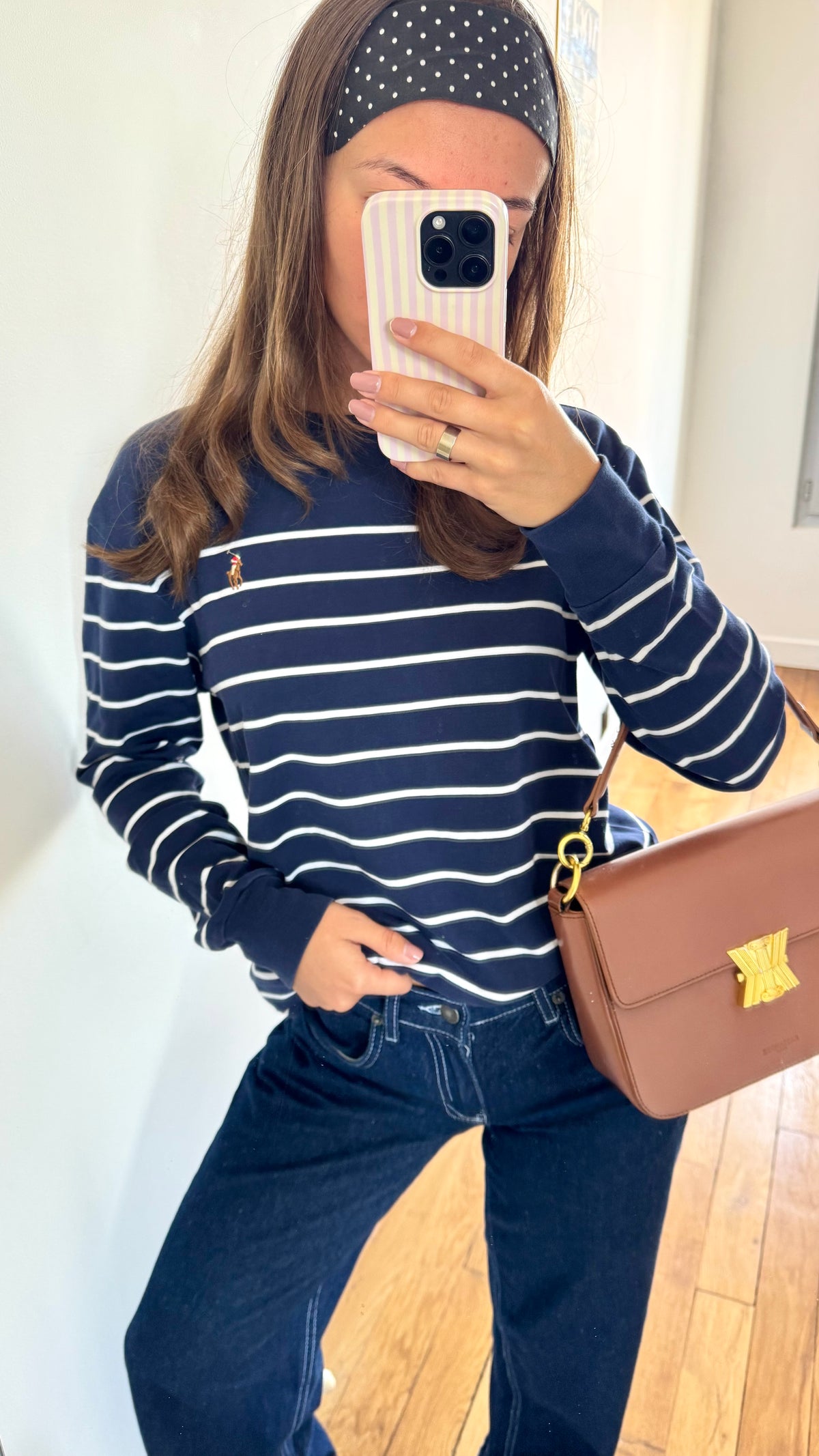Pull col rond marinière Ralph Lauren - XS homme / M femme