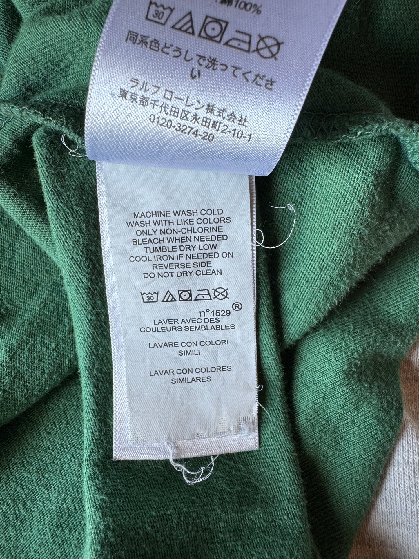 T-shirt vert nounours Ralph Lauren - S