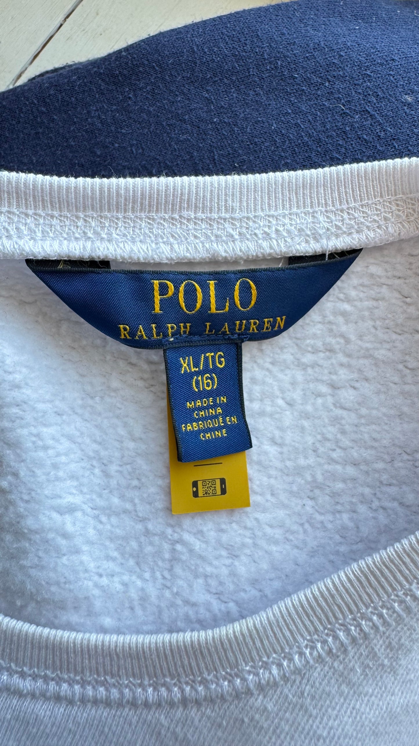 Pull blanc nounours Ralph Lauren - XS