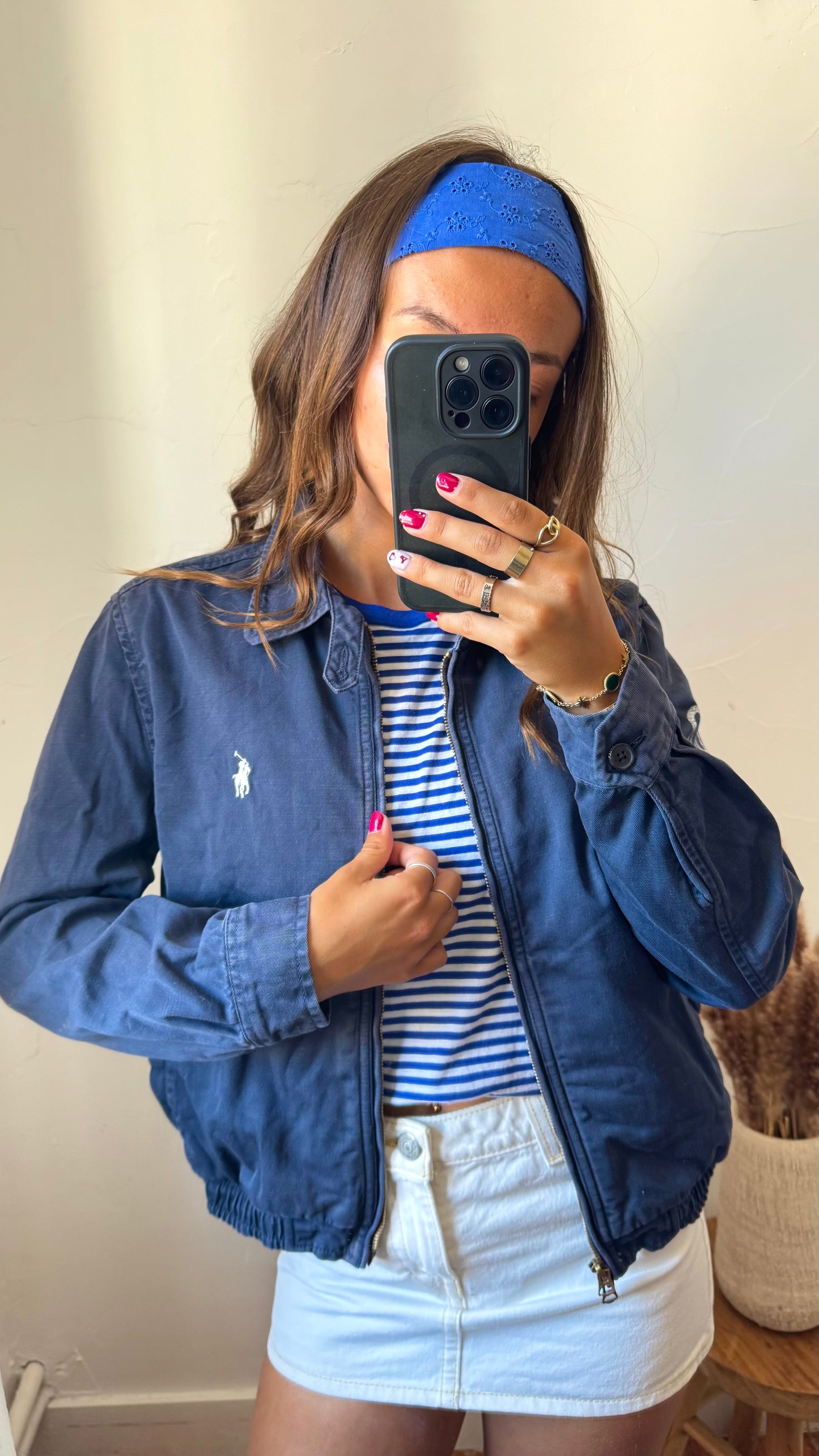Veste toile de coton marine Ralph Lauren - M