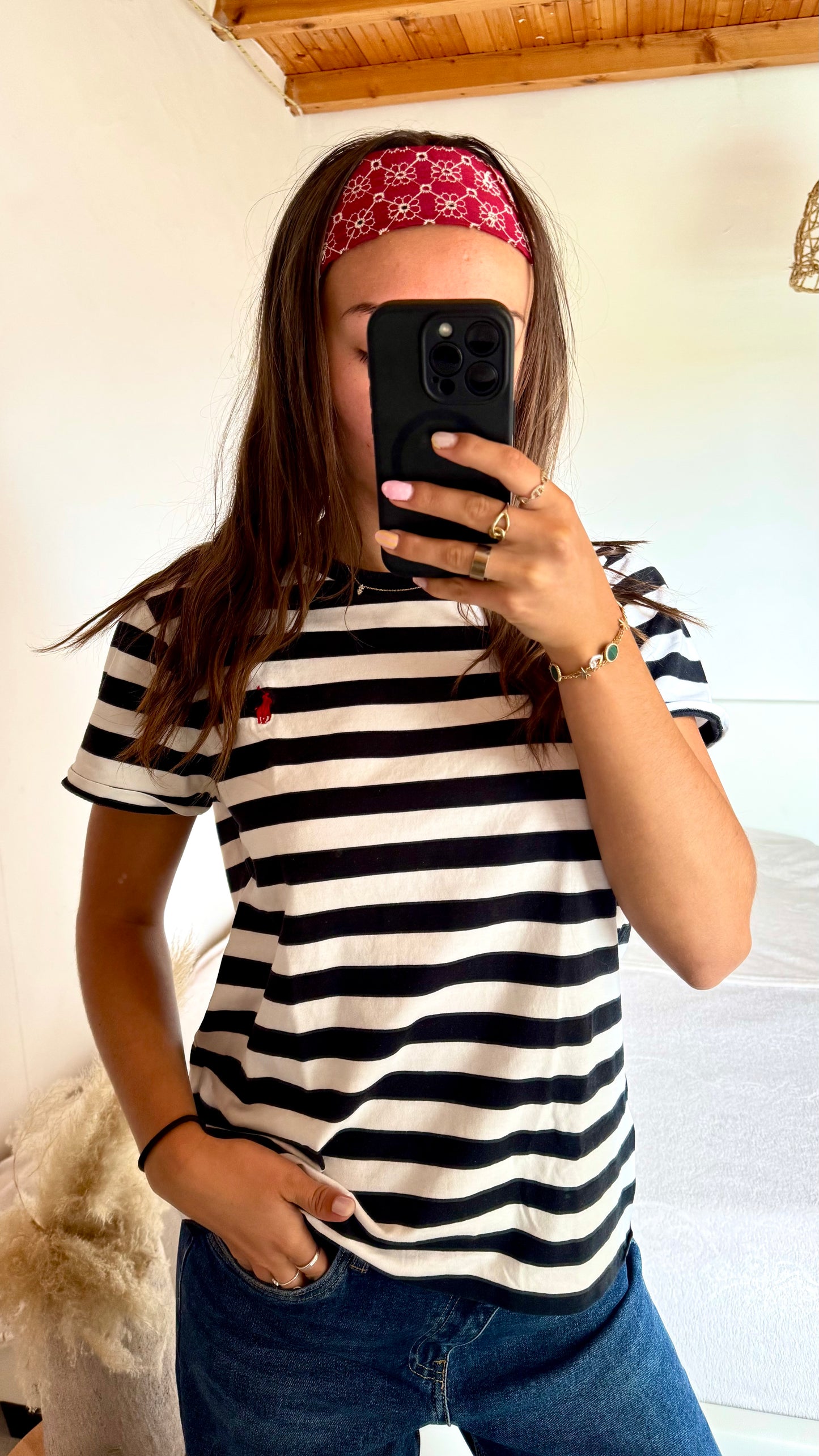 T-shirt rayée Ralph Lauren - M