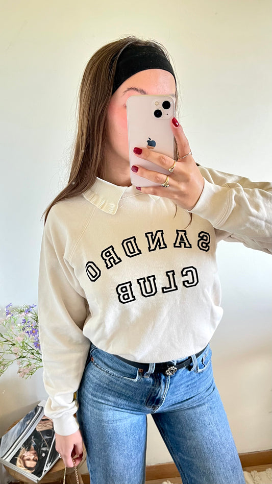 Sweat col rond blanc Sandro - S