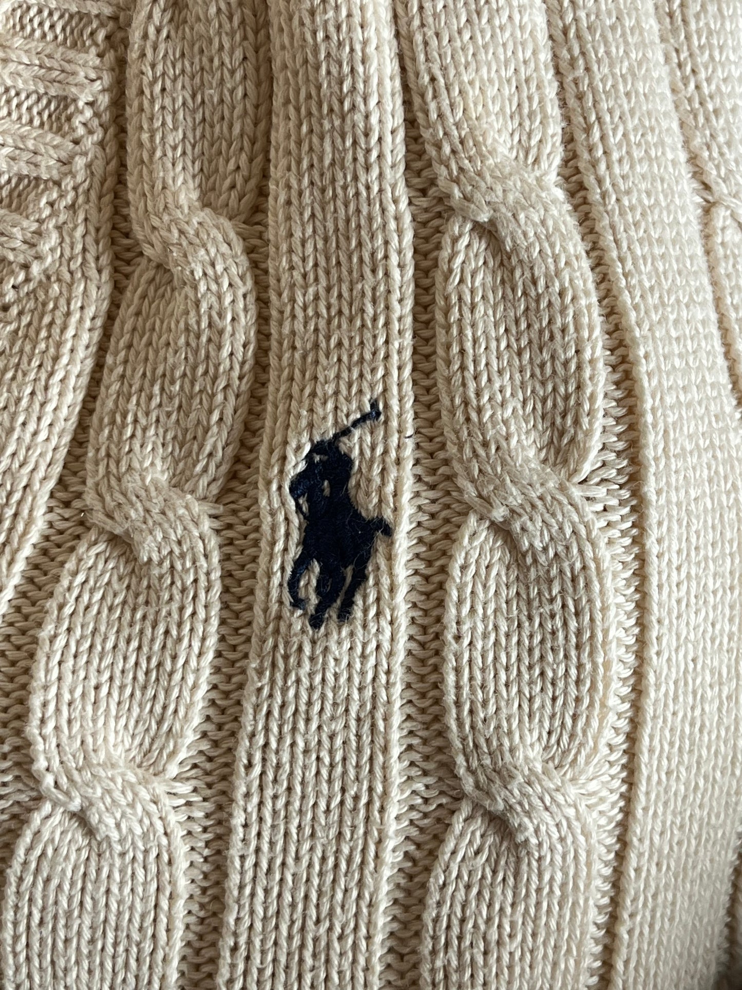 Pull torsadé crème Ralph Lauren - M