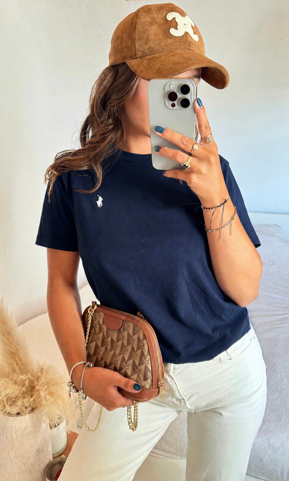 T-shirt col rond marine Ralph Lauren - M