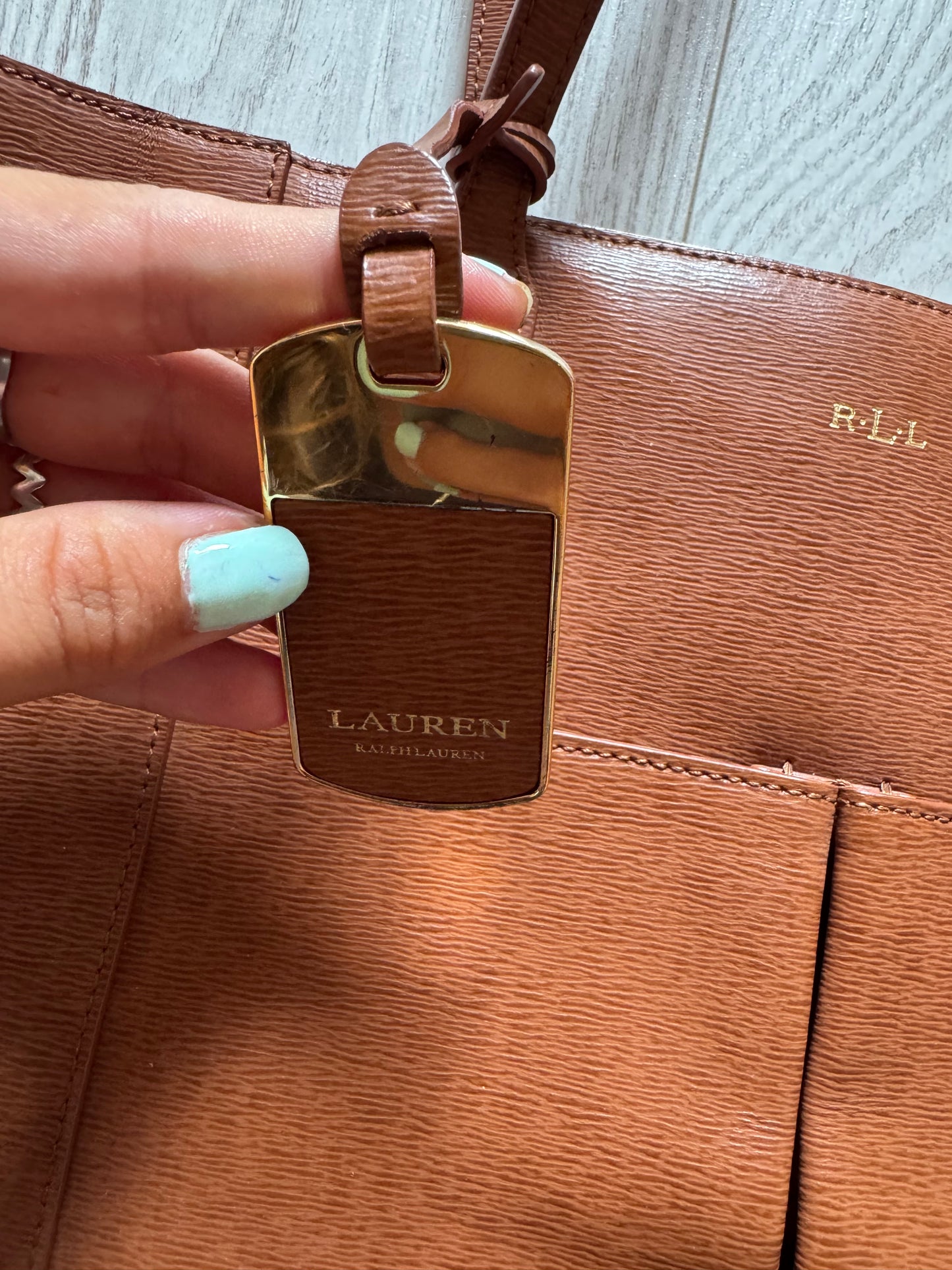 Sac en cuir marron Ralph Lauren