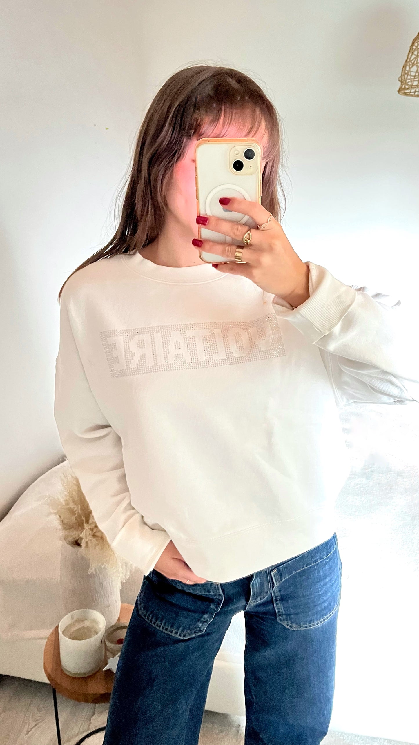 Sweat blanc paillette Zadig & Voltaire - S