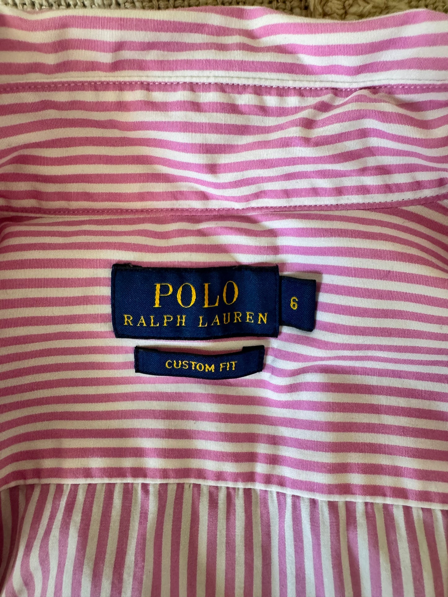 Chemise rayée rose Ralph Lauren - S