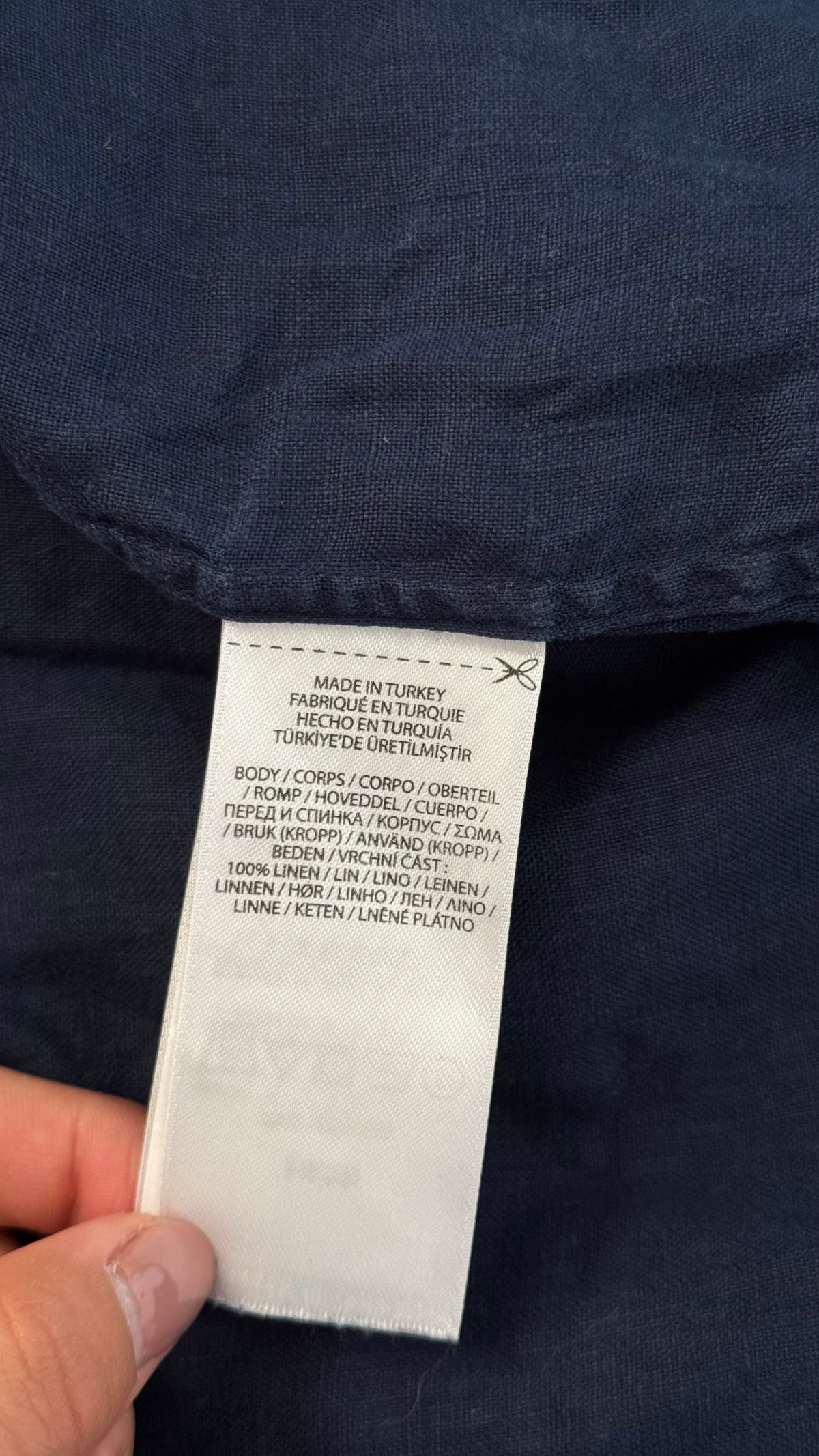 Chemise en lin bleu marine Ralph Lauren - M homme / L femme