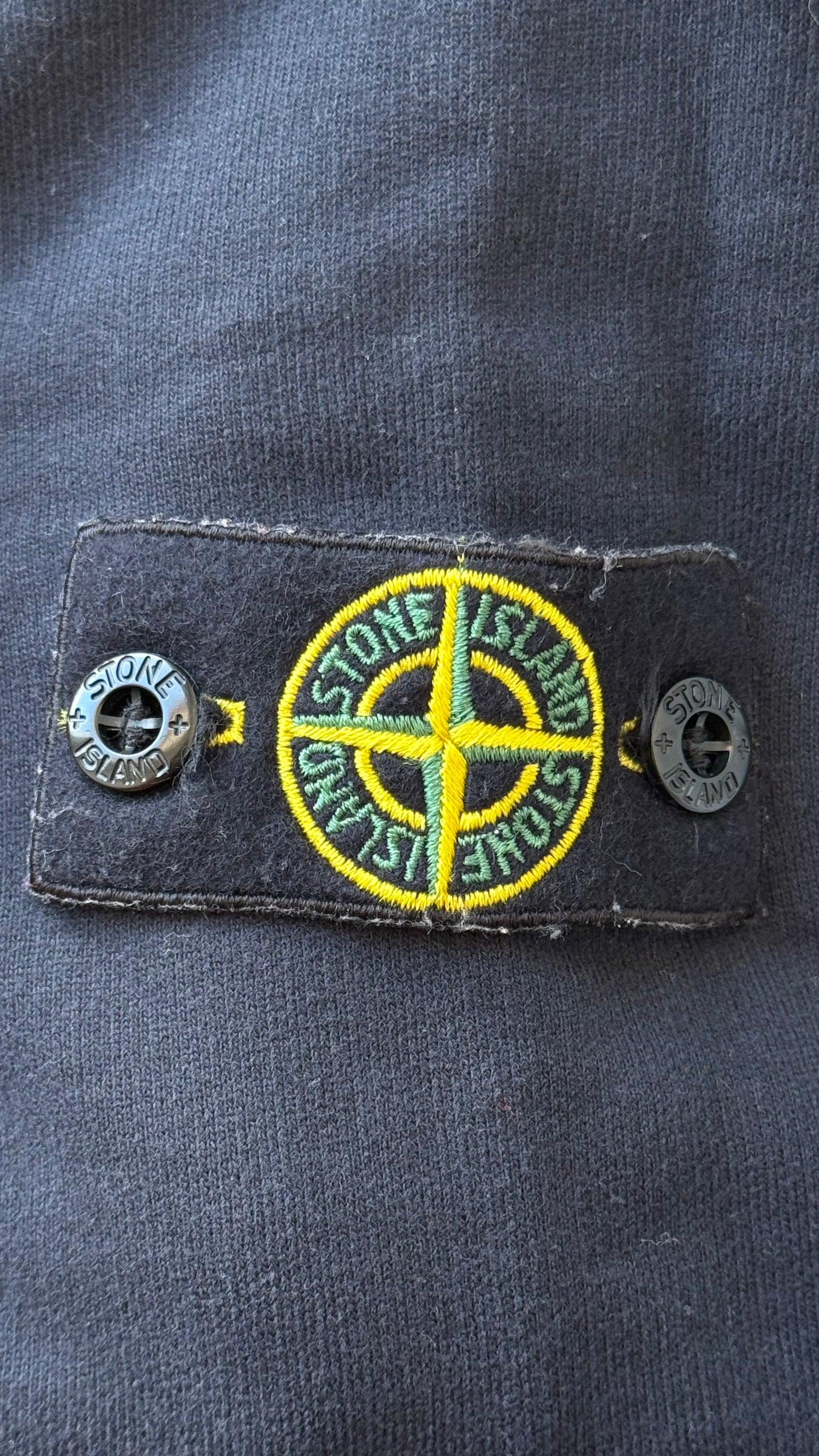 Pull col rond noir Stone Island - M