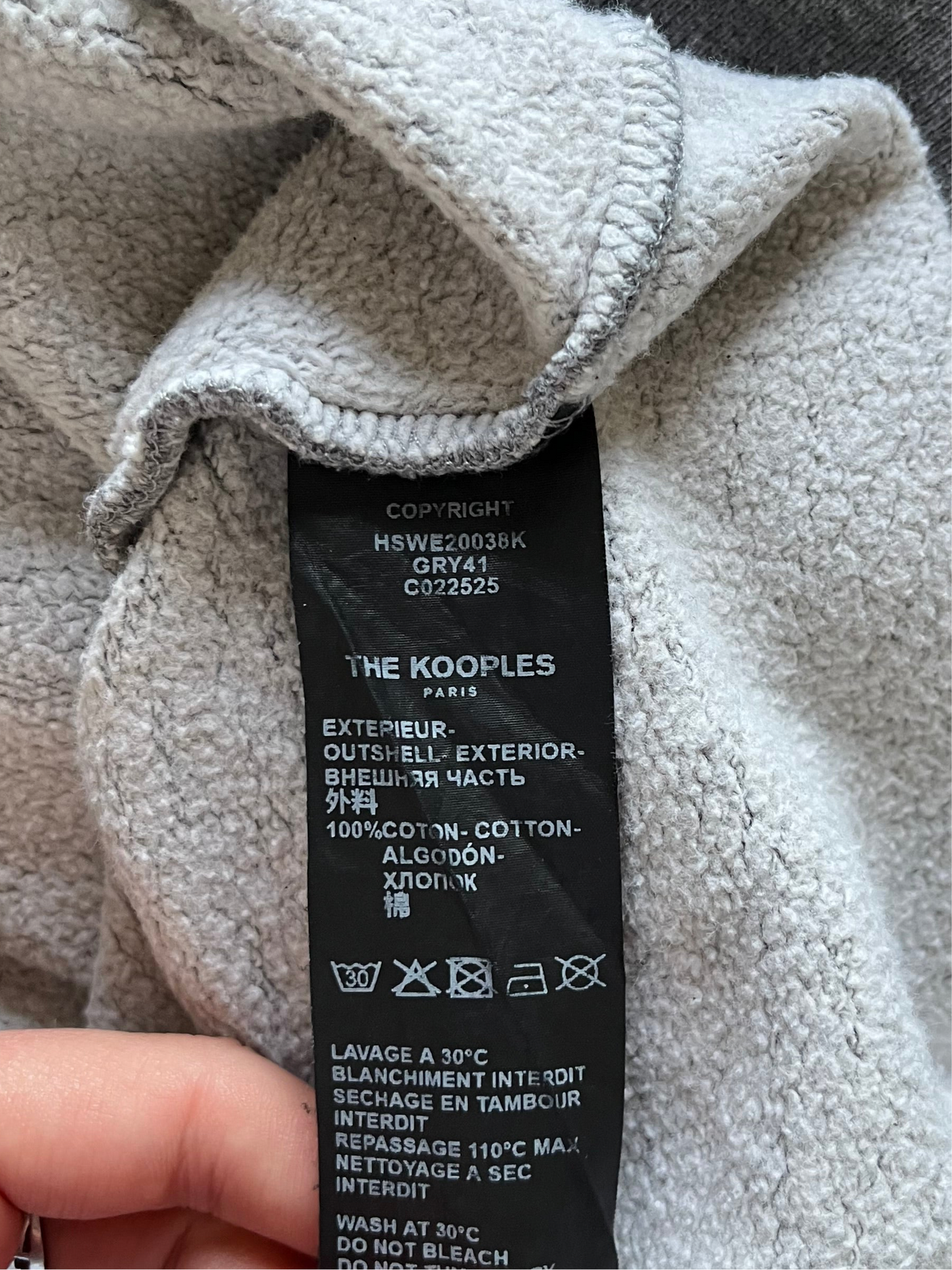 Sweat à capuche gris The Kooples - L