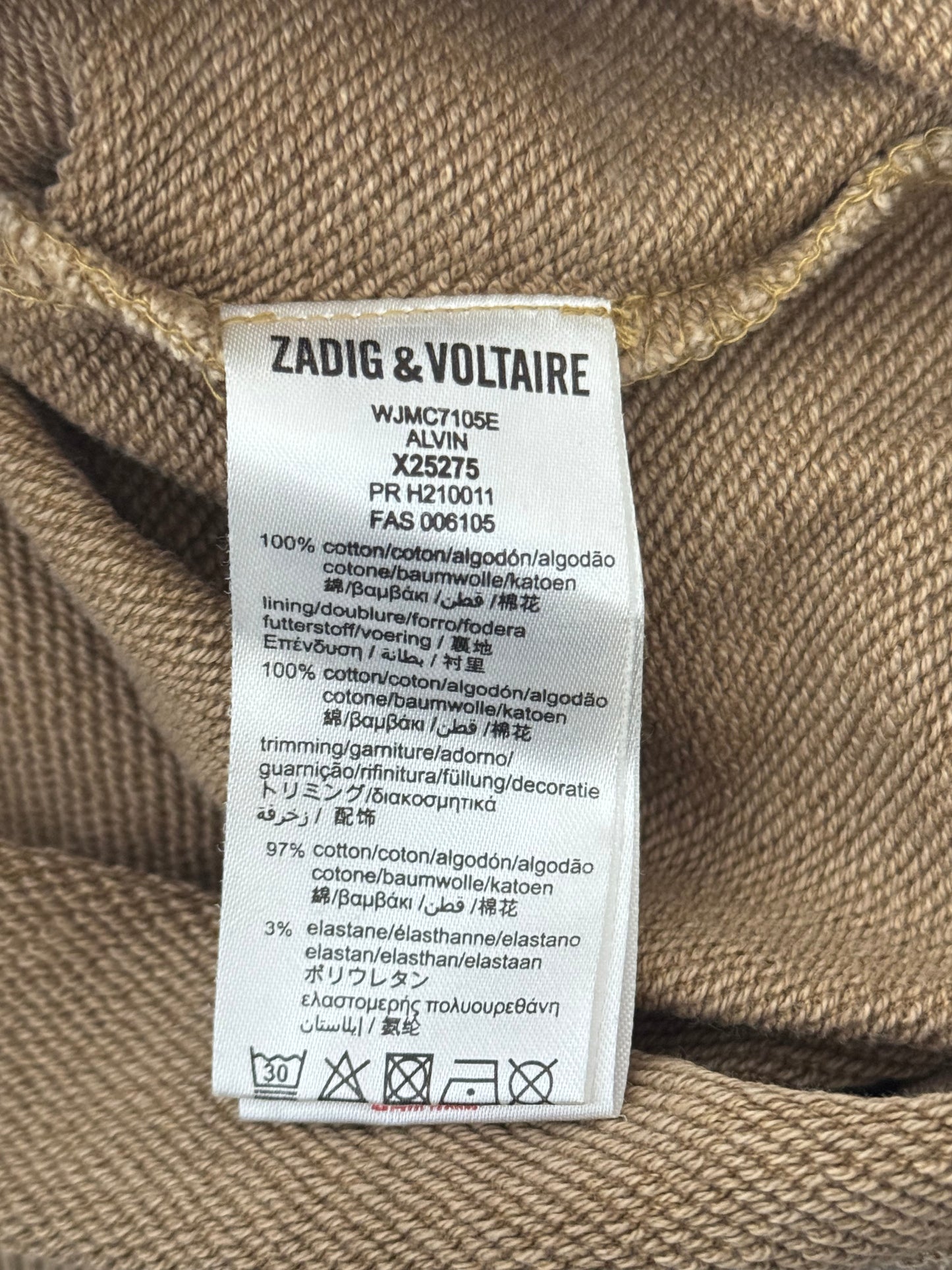 Sweat à capuche beige Zadig & Voltaire - XS
