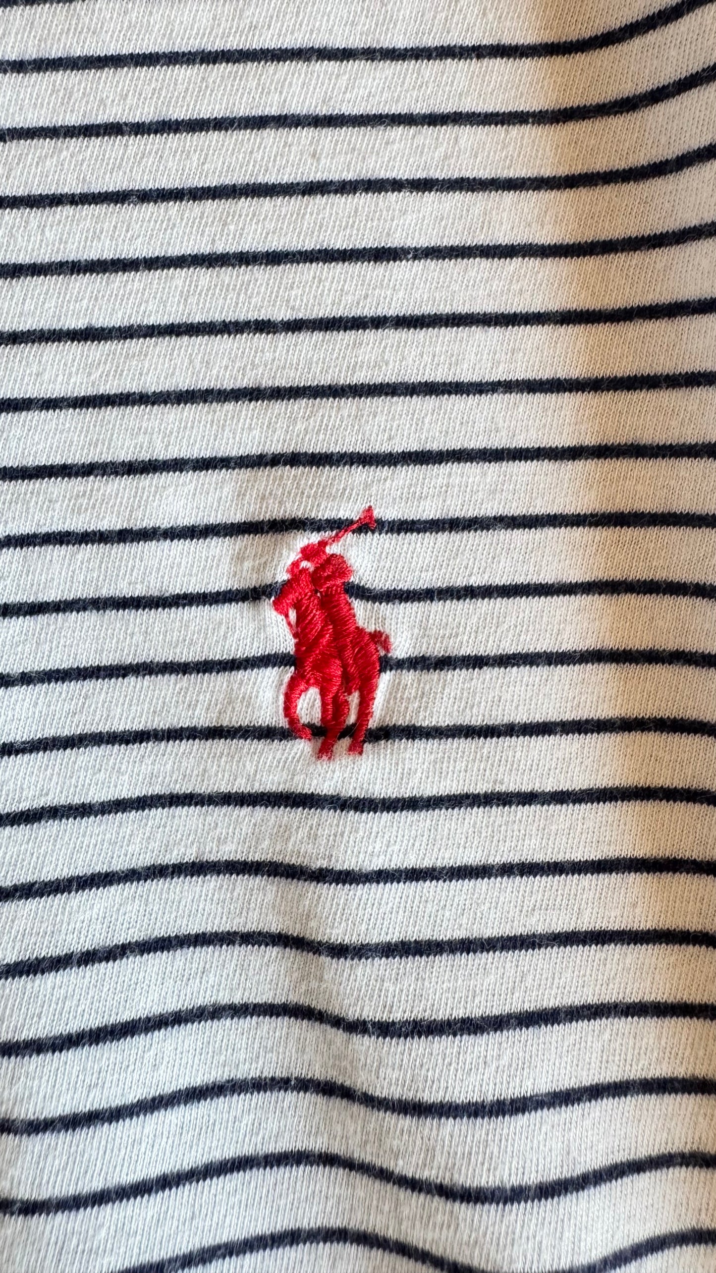 T-shirt blanc rayé Ralph Lauren - S