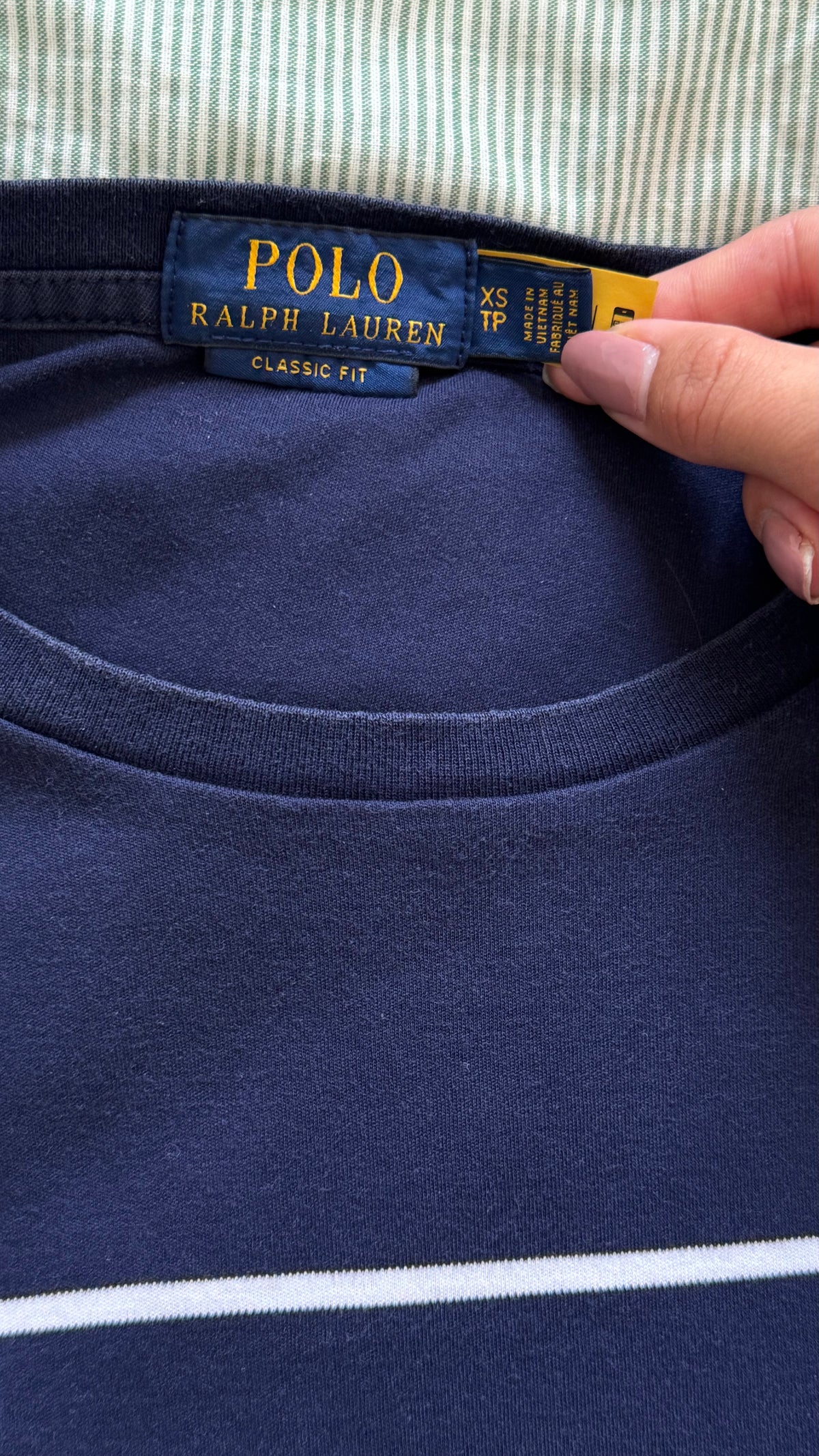 Pull col rond marinière Ralph Lauren - XS homme / M femme