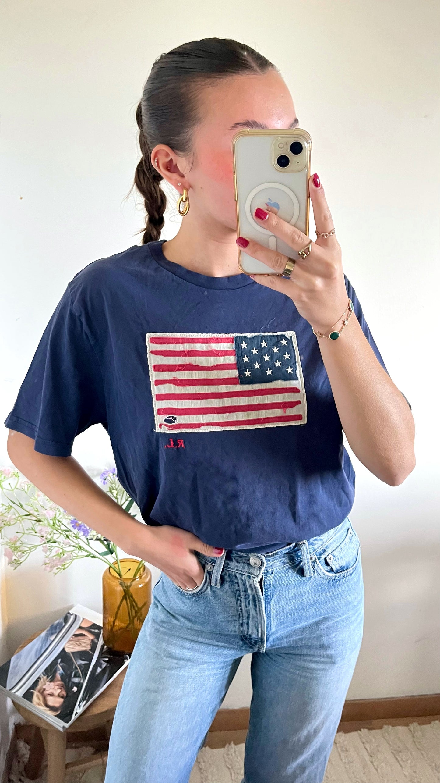 T-shirt American Flag Ralph Lauren - L