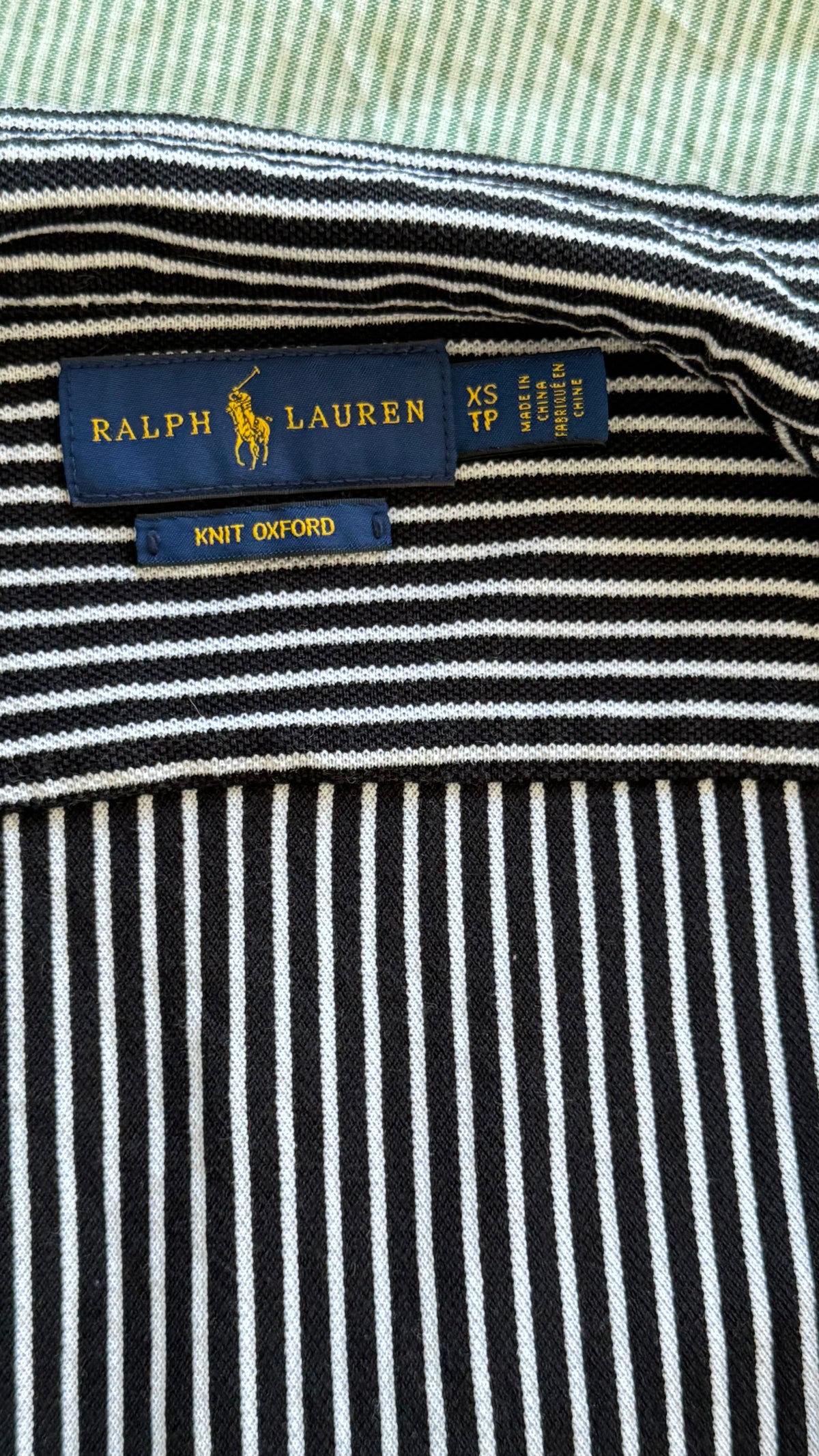 Chemise noire à rayures Ralph Lauren - XS